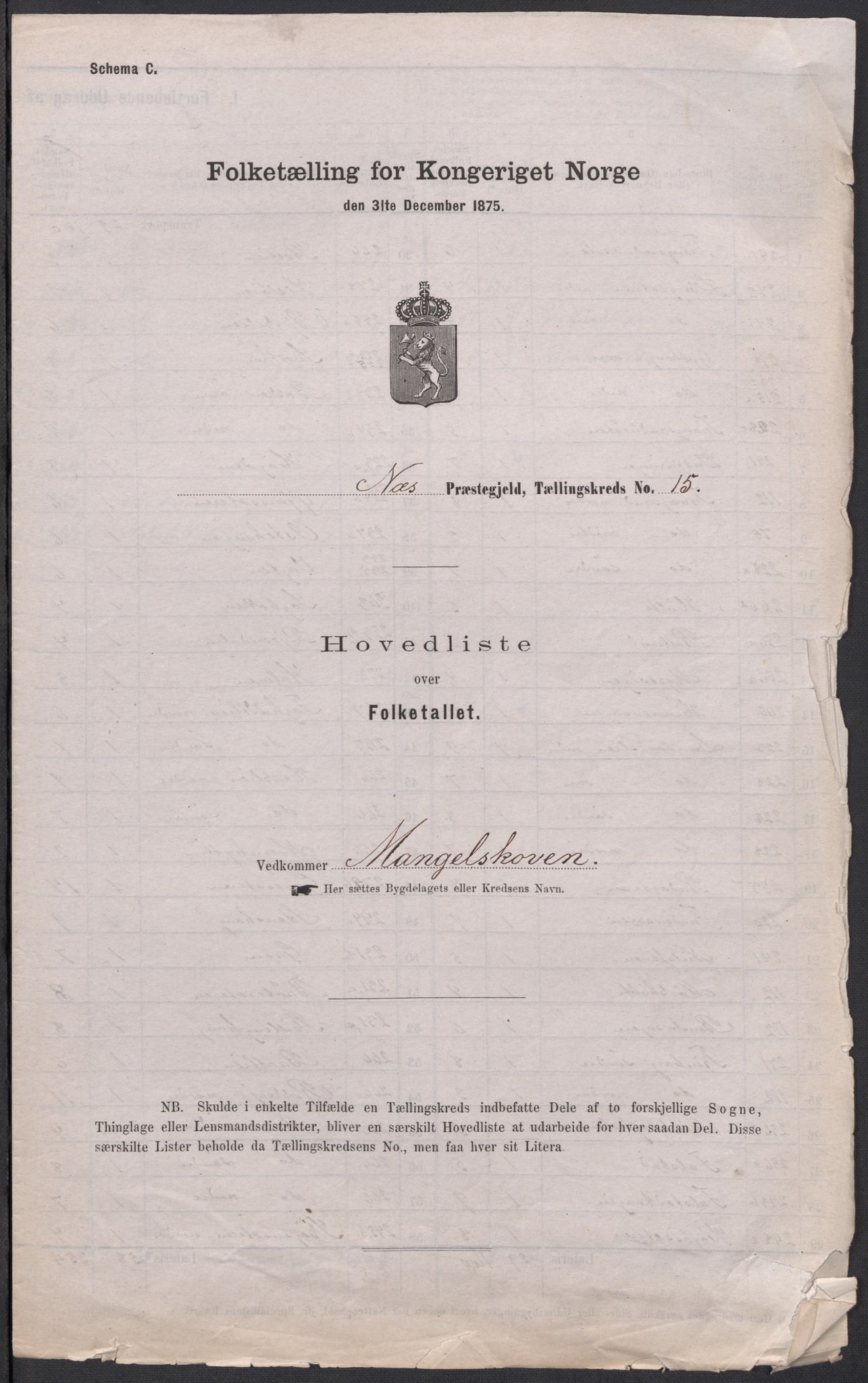RA, 1875 census for 0236P Nes, 1875, p. 67