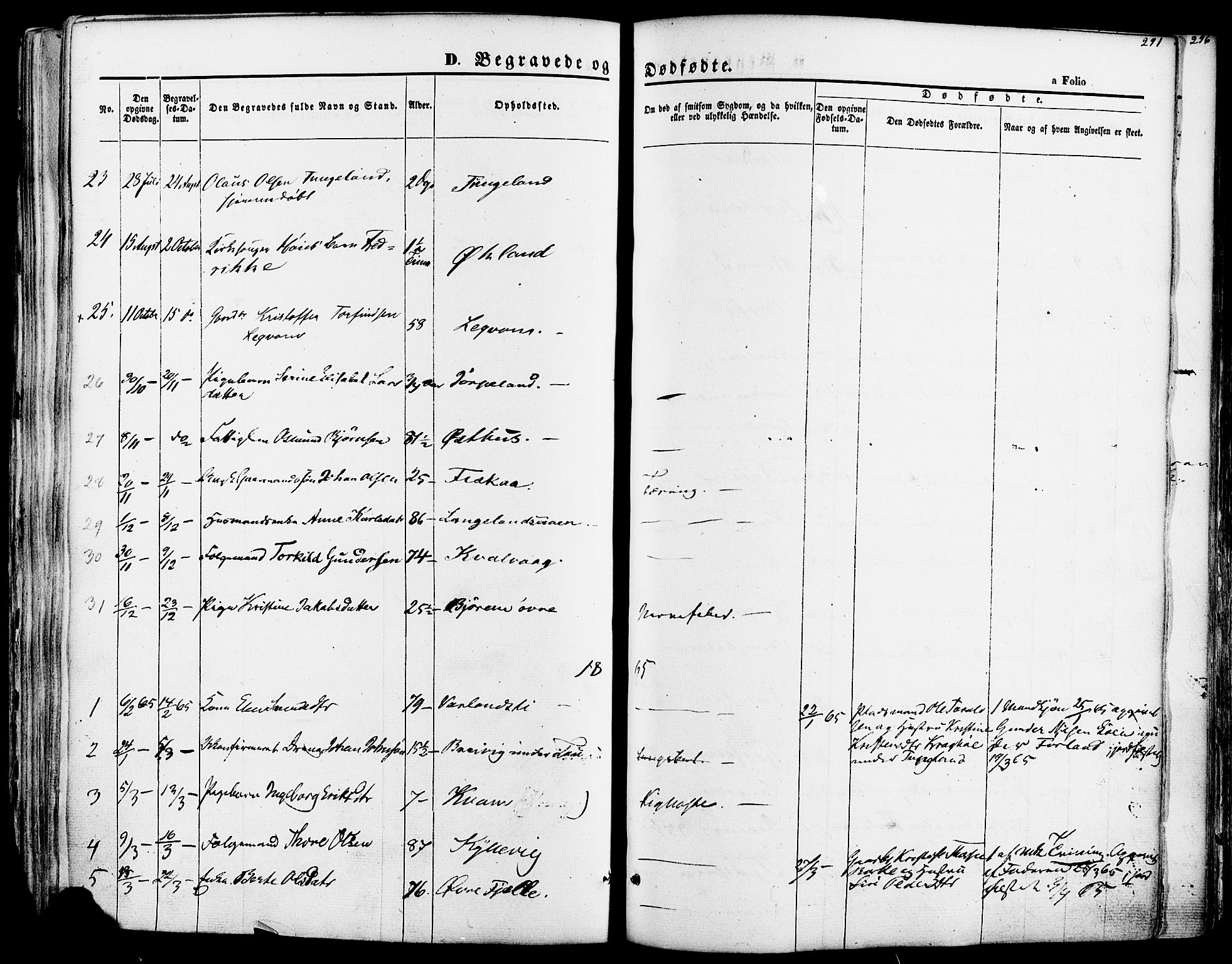 Strand sokneprestkontor, SAST/A-101828/H/Ha/Haa/L0007: Parish register (official) no. A 7, 1855-1881, p. 291