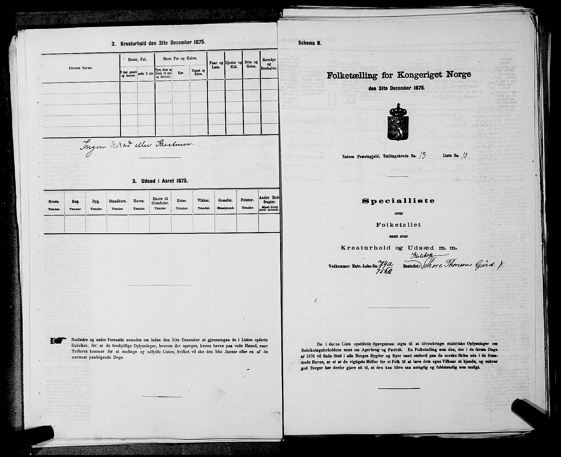 SAKO, 1875 census for 0722P Nøtterøy, 1875, p. 2865