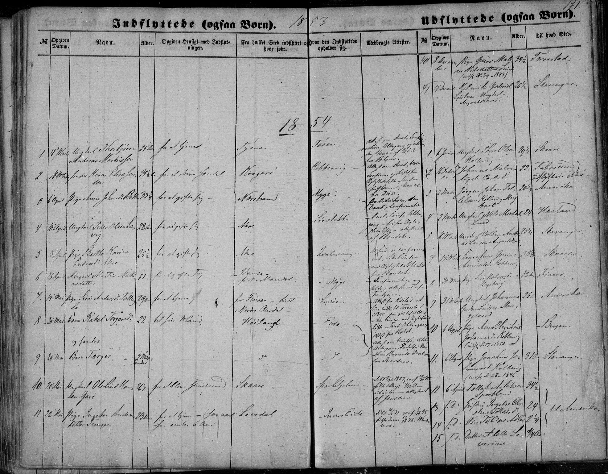 Avaldsnes sokneprestkontor, SAST/A -101851/H/Ha/Haa/L0008: Parish register (official) no. A 8, 1847-1857, p. 171