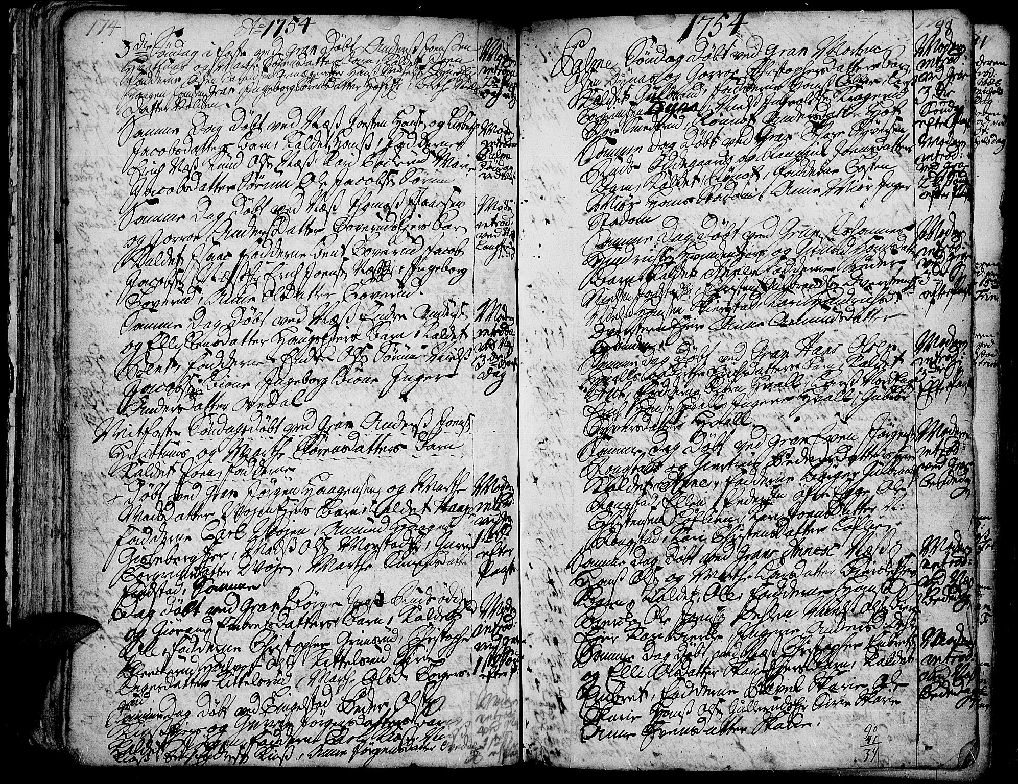 Gran prestekontor, SAH/PREST-112/H/Ha/Haa/L0003: Parish register (official) no. 3, 1745-1758, p. 88
