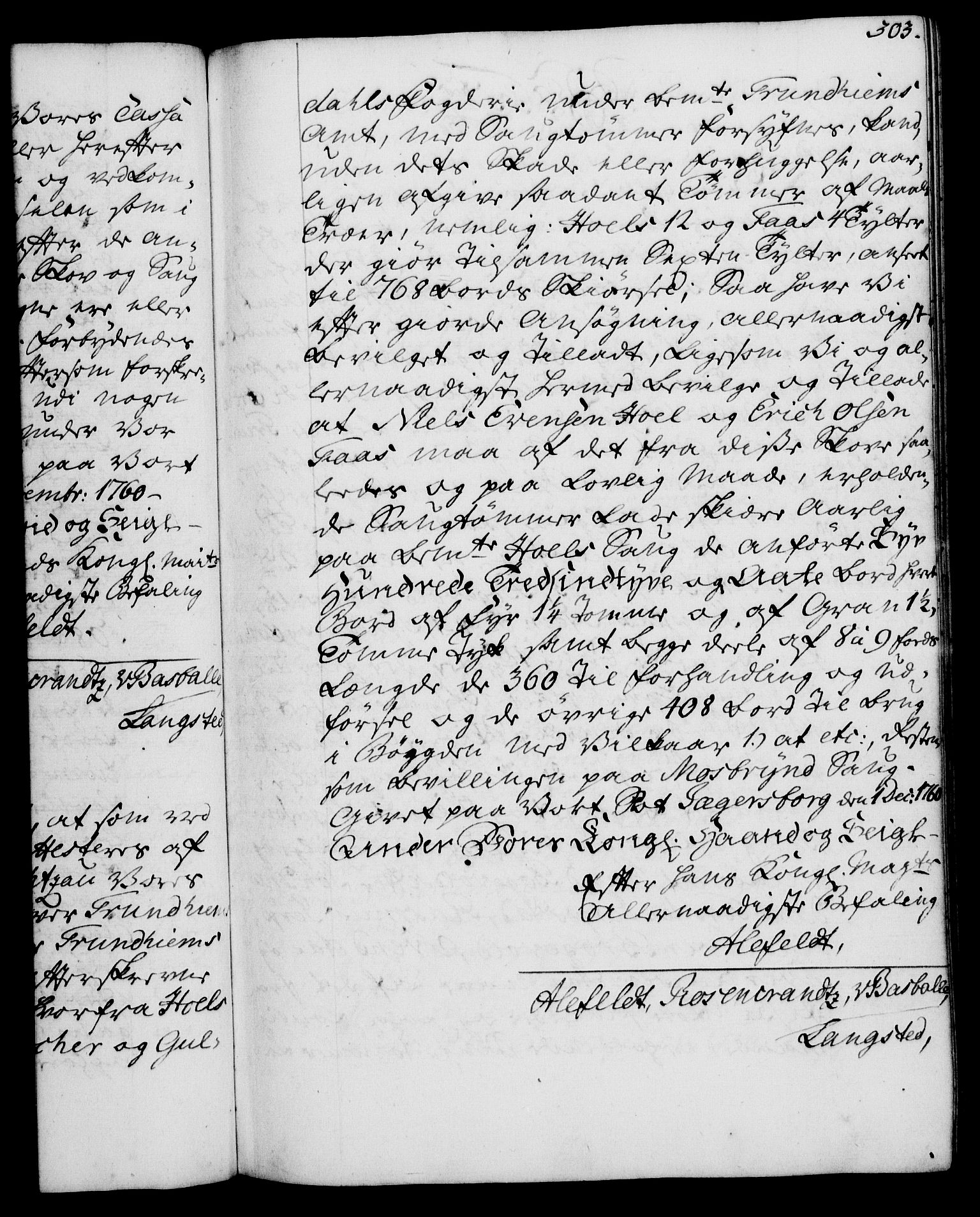 Rentekammeret, Kammerkanselliet, AV/RA-EA-3111/G/Gg/Gga/L0007: Norsk ekspedisjonsprotokoll med register (merket RK 53.7), 1759-1768, p. 303