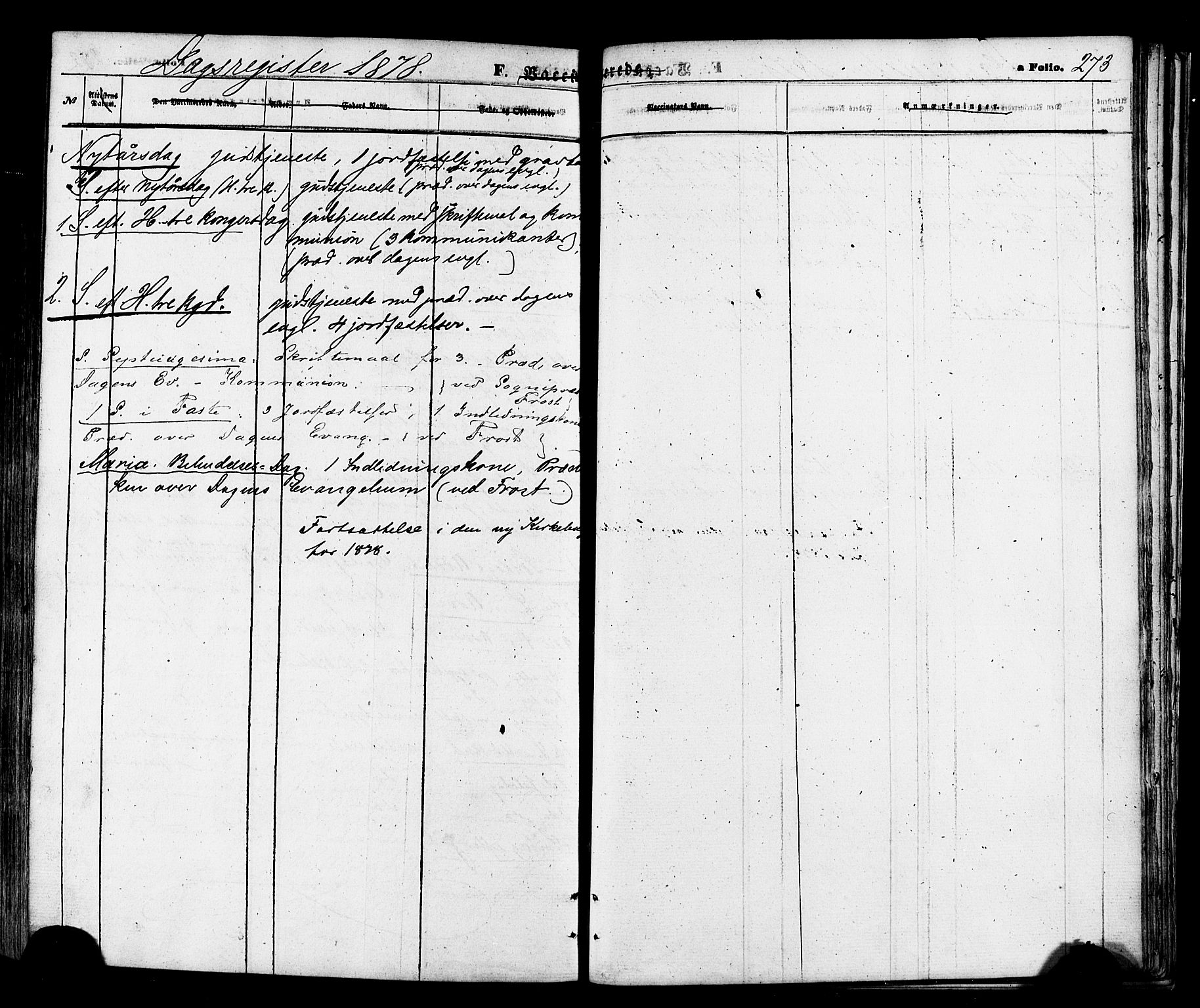 Talvik sokneprestkontor, SATØ/S-1337/H/Ha/L0011kirke: Parish register (official) no. 11, 1864-1877, p. 273