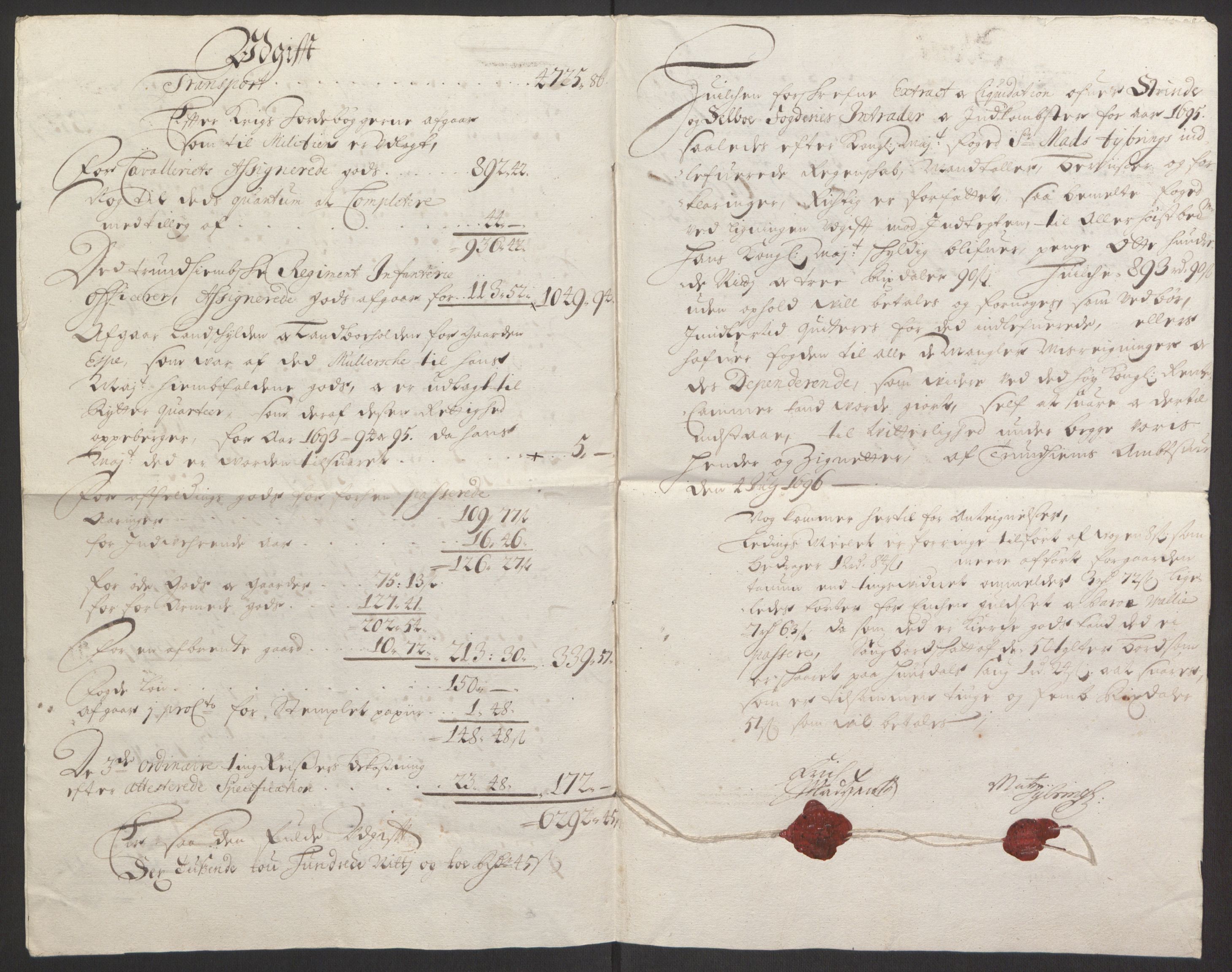 Rentekammeret inntil 1814, Reviderte regnskaper, Fogderegnskap, AV/RA-EA-4092/R61/L4105: Fogderegnskap Strinda og Selbu, 1695, p. 18