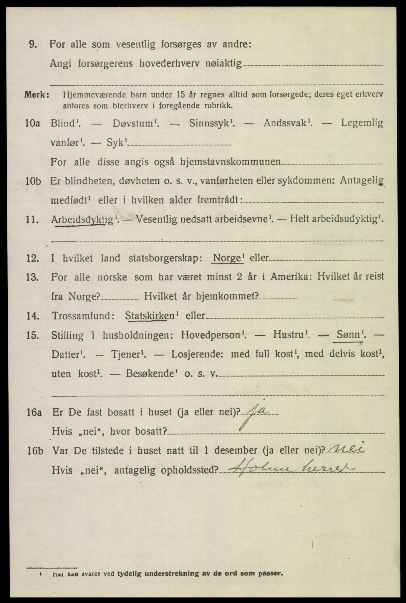 SAK, 1920 census for Sør-Audnedal, 1920, p. 1686