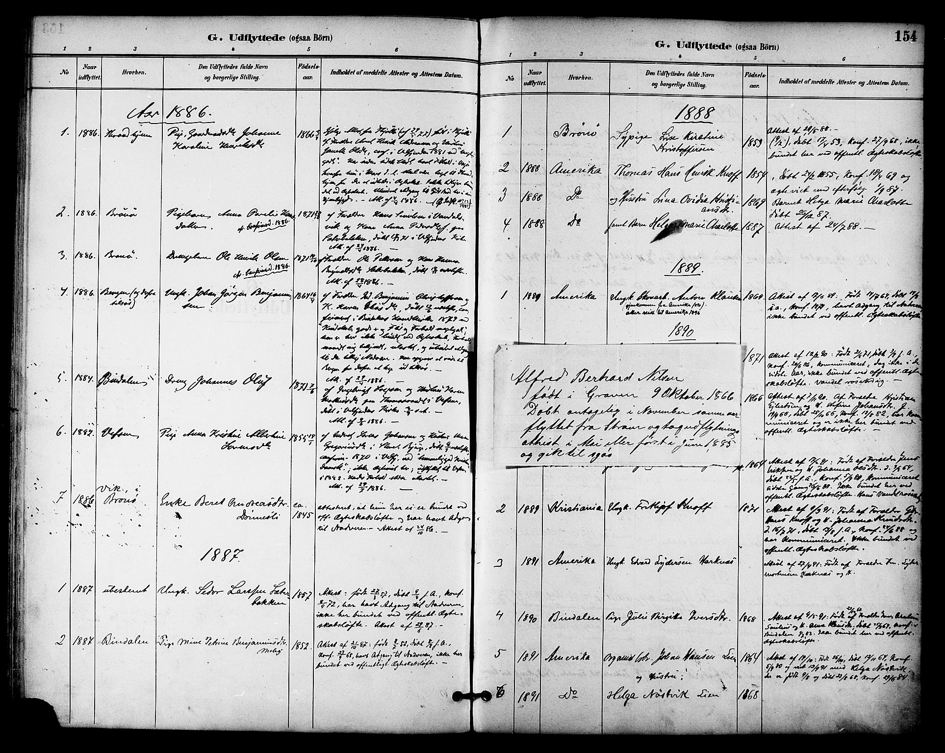 Ministerialprotokoller, klokkerbøker og fødselsregistre - Nordland, AV/SAT-A-1459/814/L0226: Parish register (official) no. 814A07, 1886-1898, p. 154