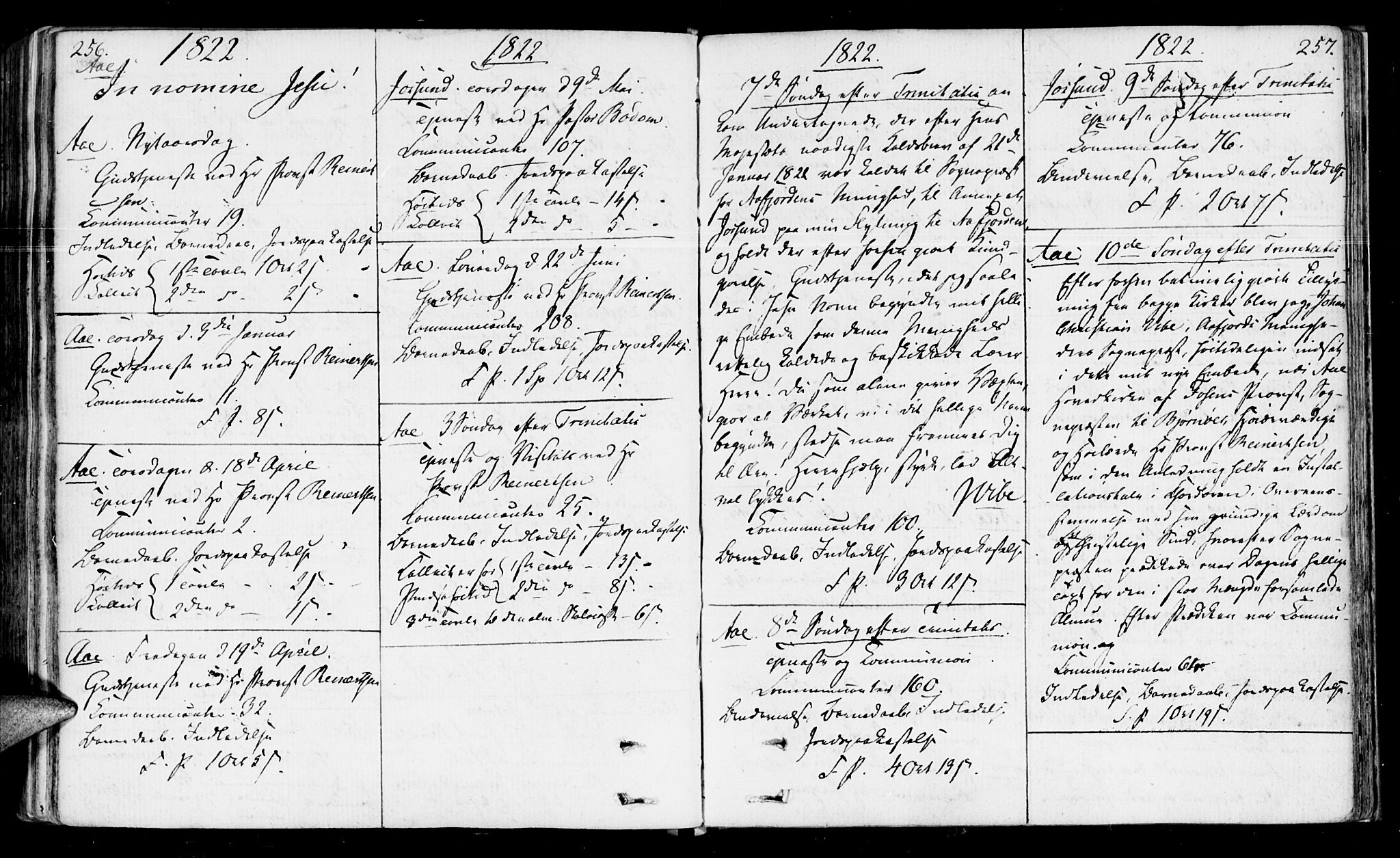 Ministerialprotokoller, klokkerbøker og fødselsregistre - Sør-Trøndelag, AV/SAT-A-1456/655/L0674: Parish register (official) no. 655A03, 1802-1826, p. 256-257