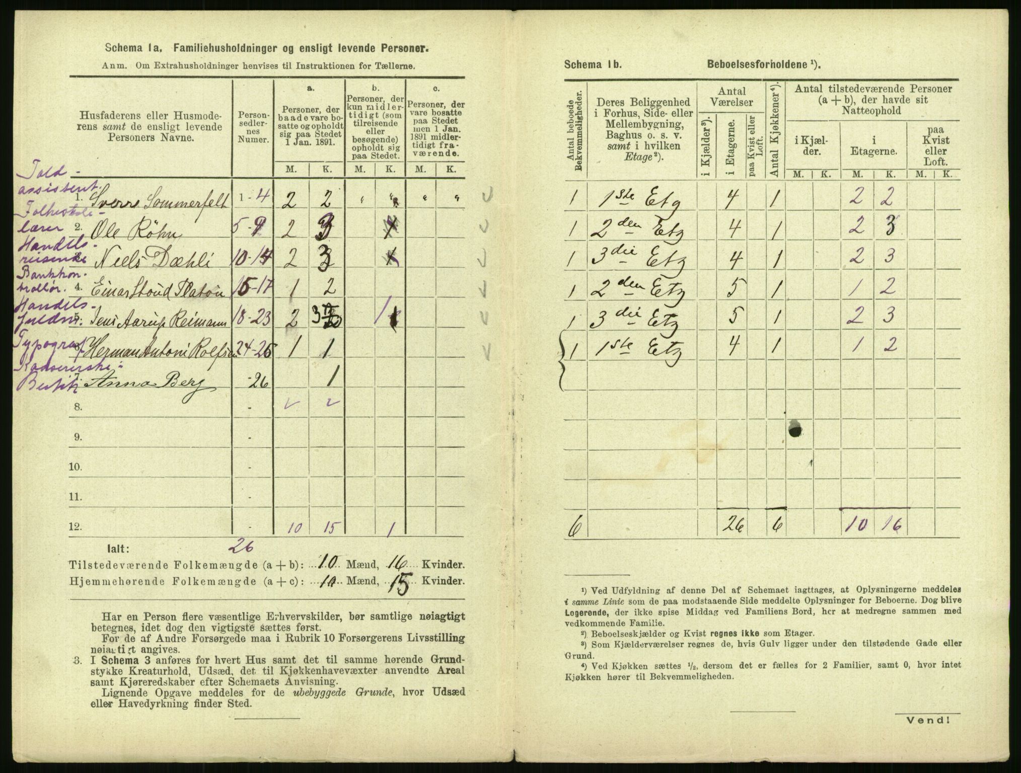 RA, 1891 census for 0301 Kristiania, 1891, p. 45956