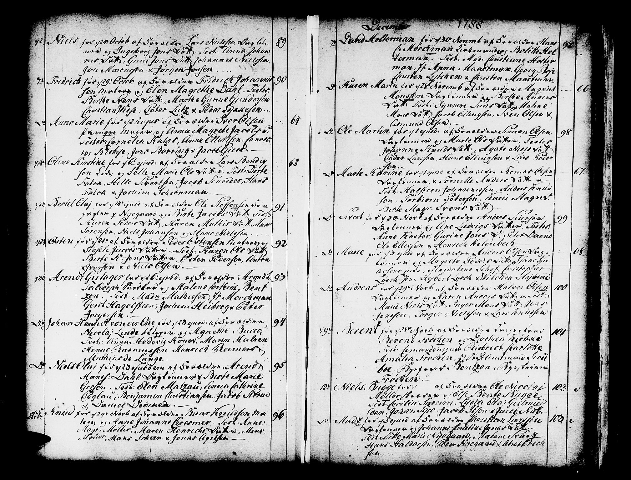 Domkirken sokneprestembete, SAB/A-74801/H/Haa/L0003: Parish register (official) no. A 3, 1758-1789, p. 306-307