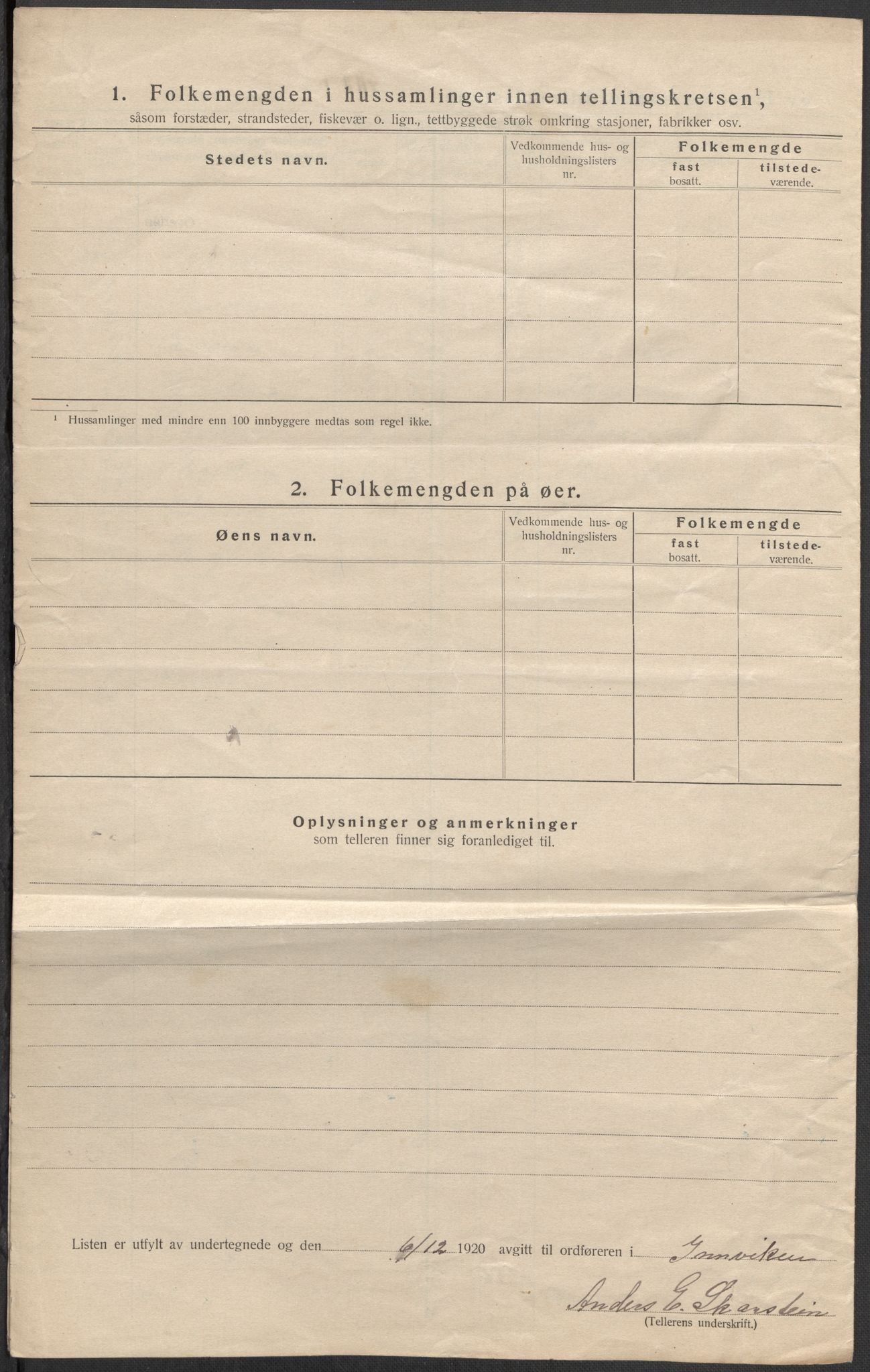 SAB, 1920 census for Innvik, 1920, p. 54