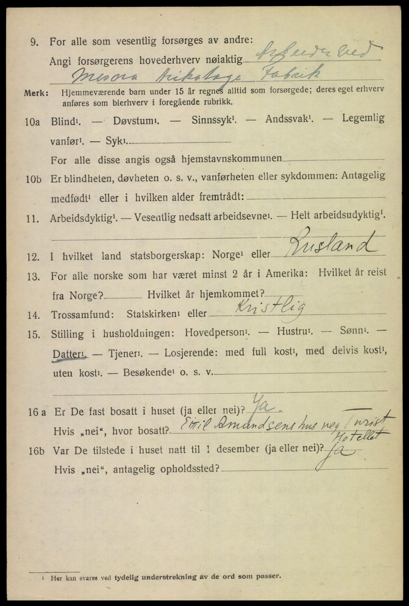 SAH, 1920 census for Fåberg, 1920, p. 6195