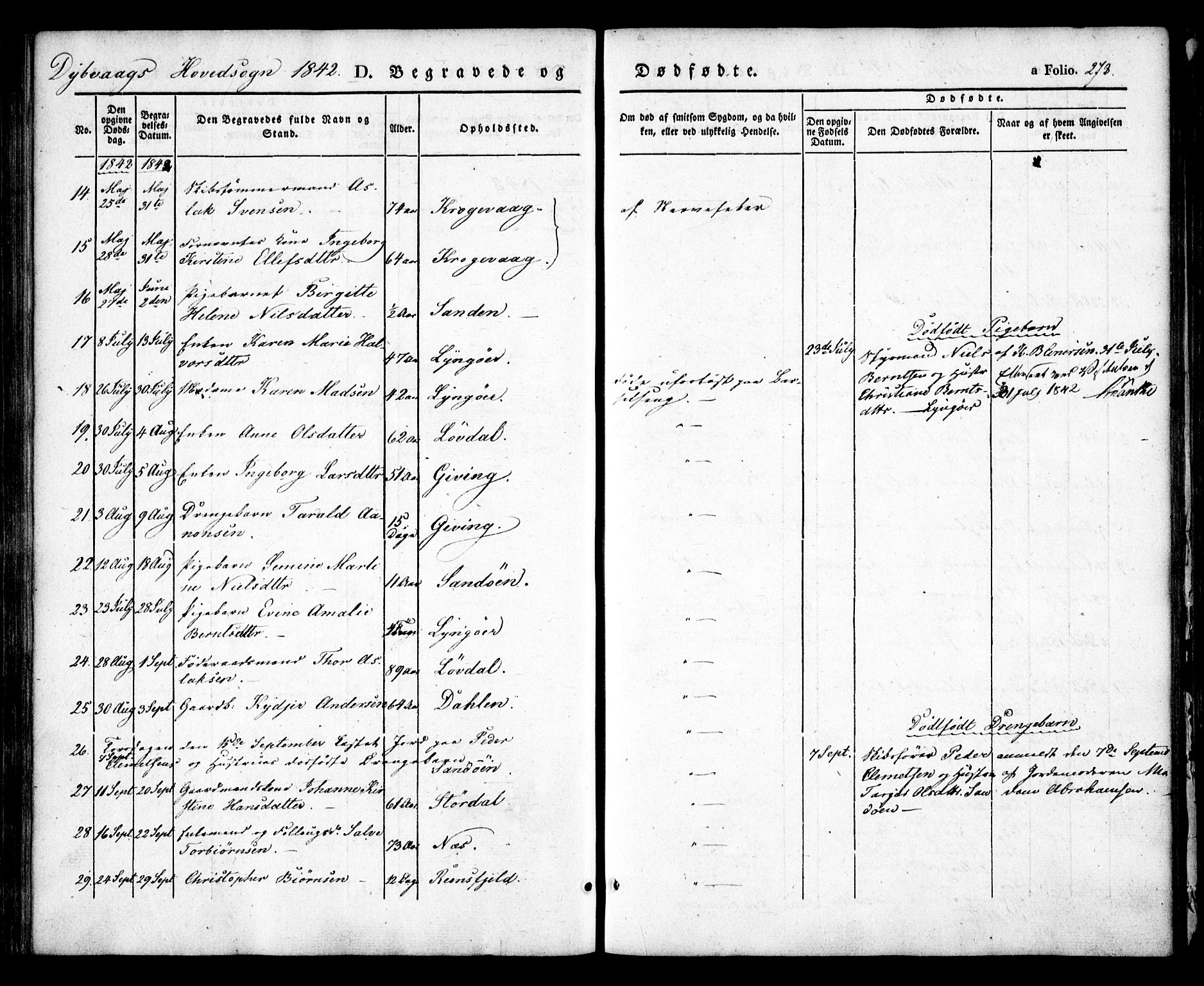 Dypvåg sokneprestkontor, AV/SAK-1111-0007/F/Fa/Faa/L0005: Parish register (official) no. A 5, 1841-1854, p. 278