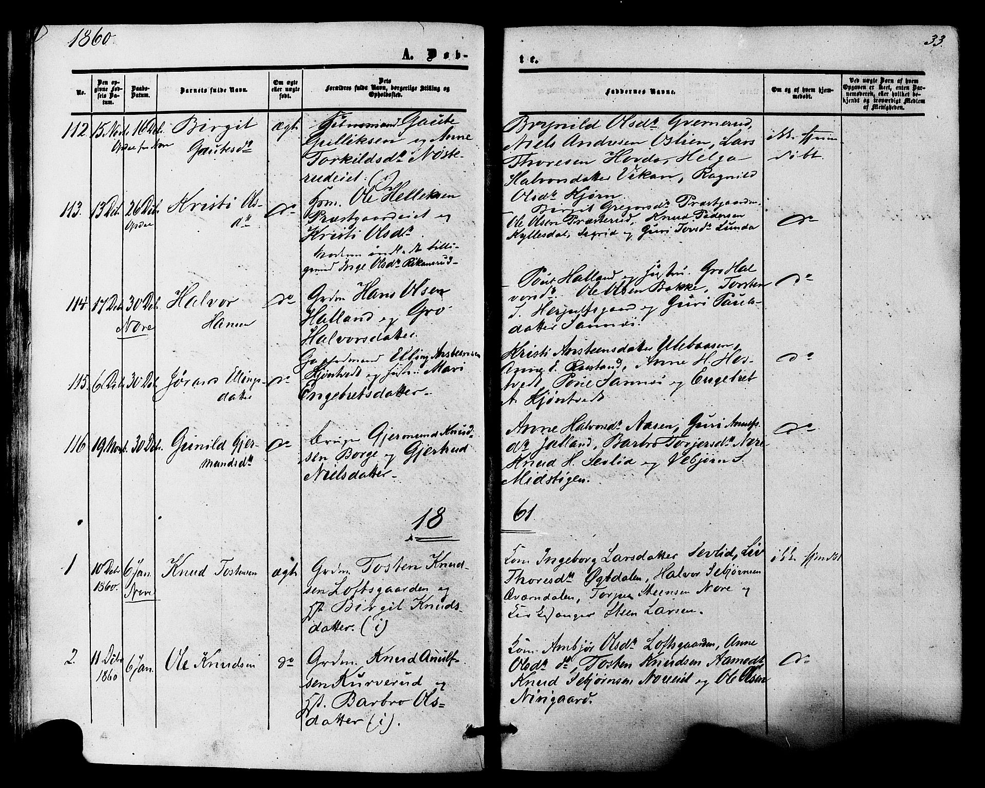 Nore kirkebøker, SAKO/A-238/F/Fa/L0003: Parish register (official) no. I 3, 1858-1866, p. 33