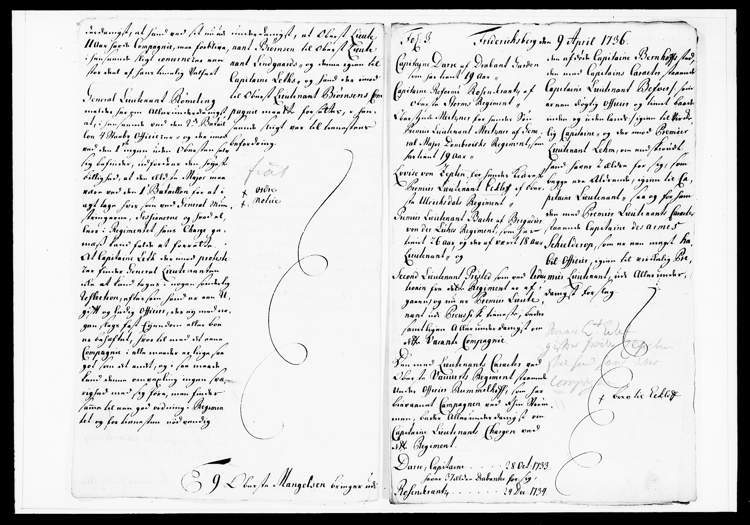 Krigskollegiet, Krigskancelliet, DRA/A-0006/-/1130-1137: Refererede sager, 1736, p. 135
