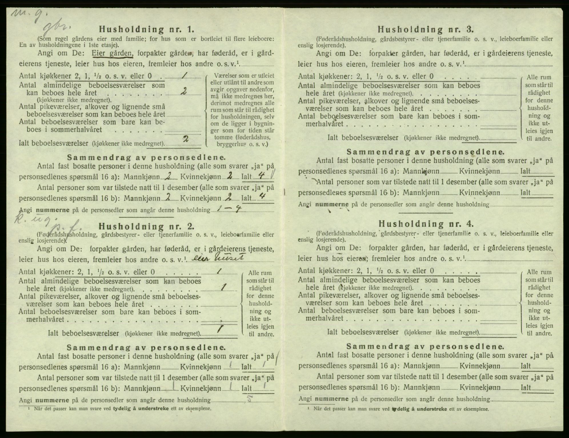 SAB, 1920 census for Fitjar, 1920, p. 247