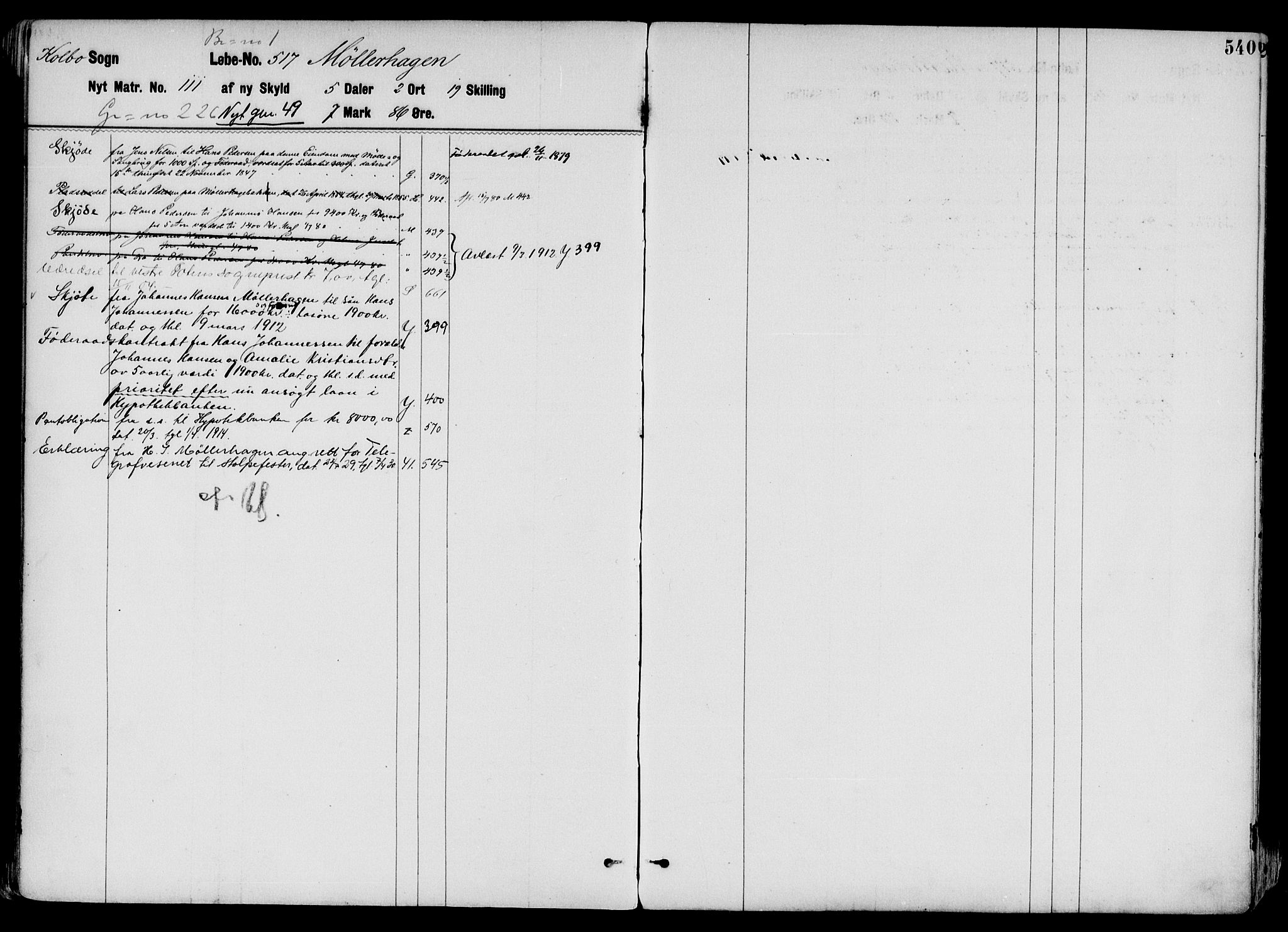 Toten tingrett, SAH/TING-006/H/Ha/Haa/L0036: Mortgage register no. 36, 1878, p. 540