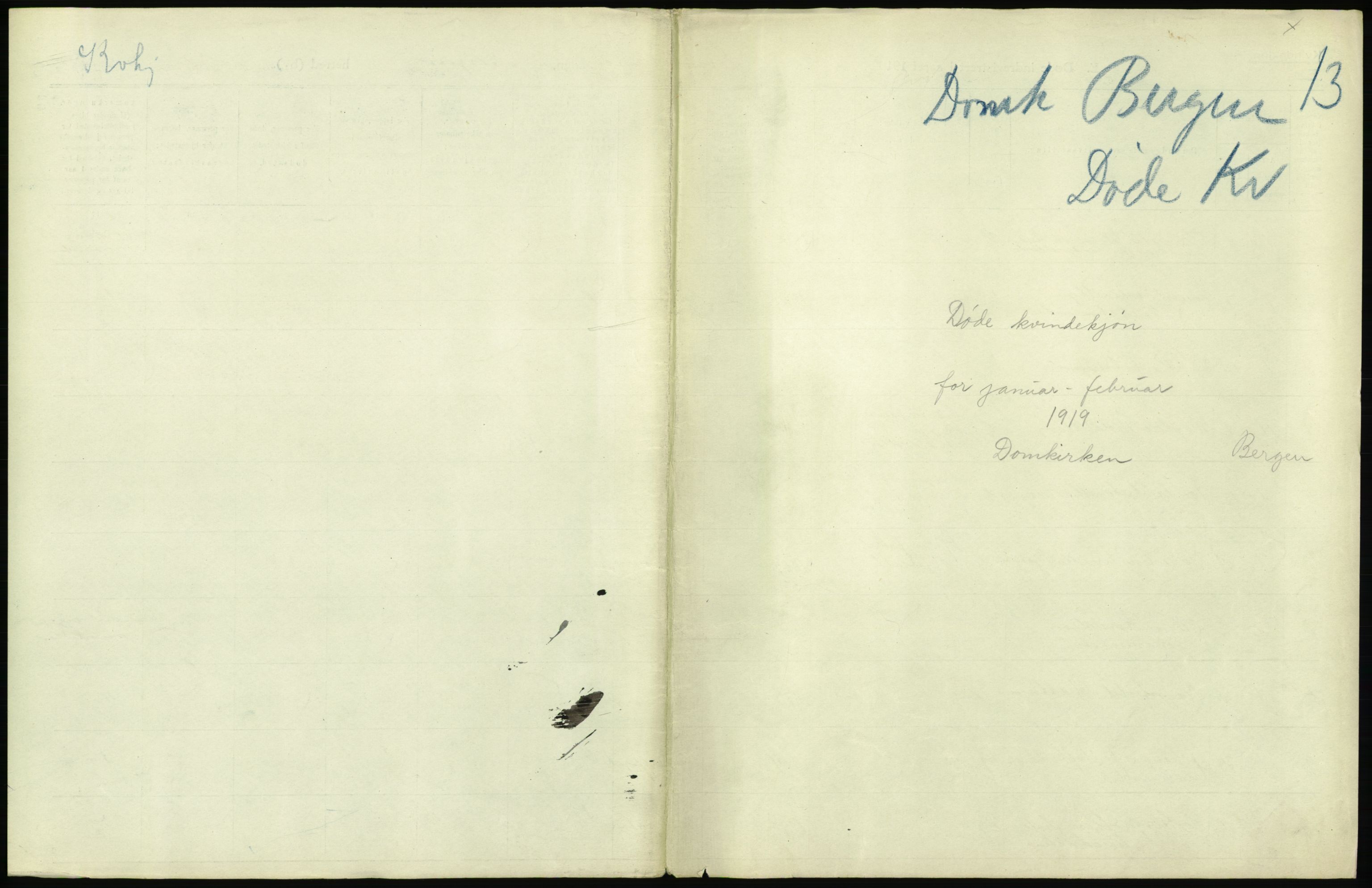 Statistisk sentralbyrå, Sosiodemografiske emner, Befolkning, RA/S-2228/D/Df/Dfb/Dfbi/L0035: Bergen: Gifte, døde, dødfødte., 1919, p. 669