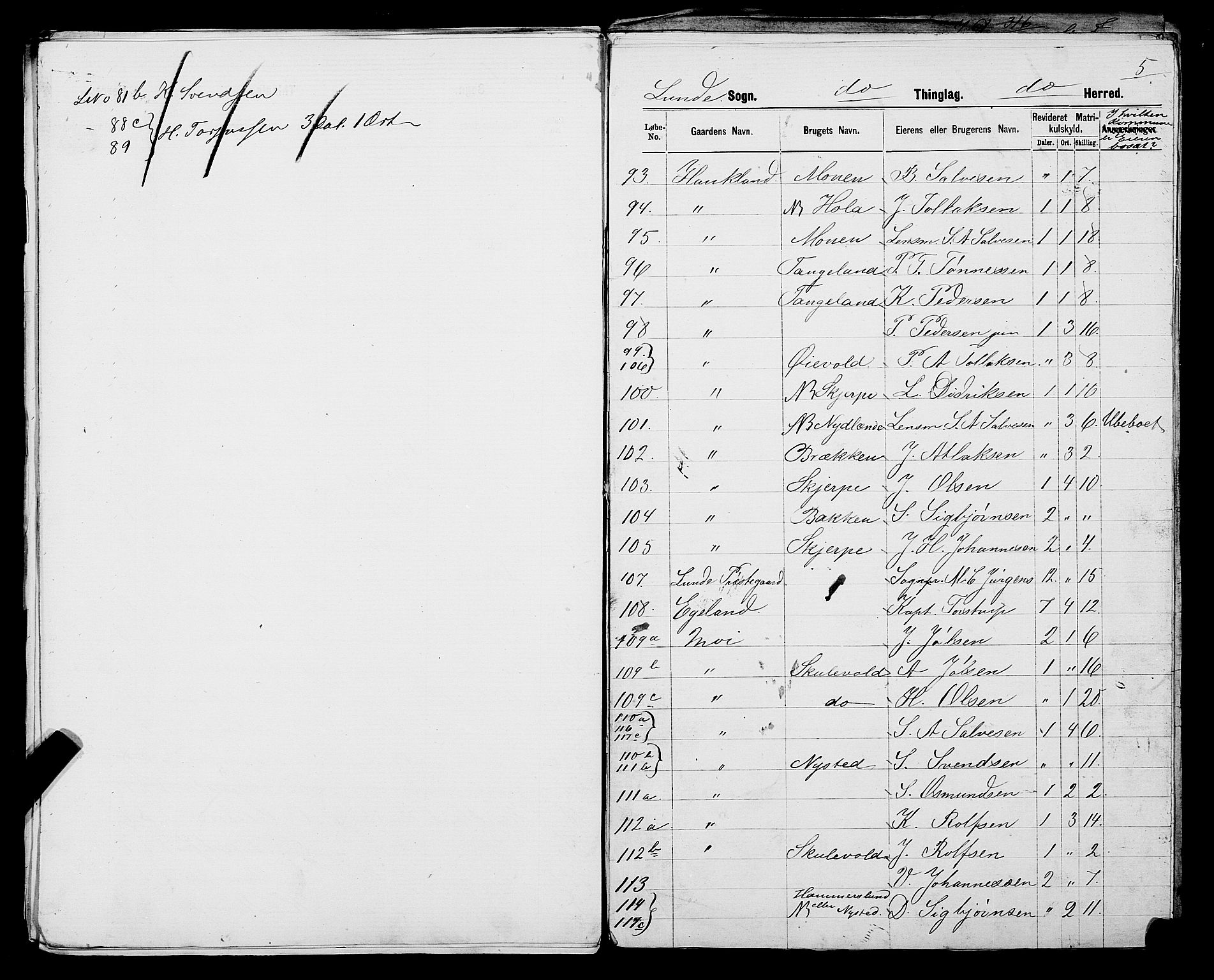 SAST, 1875 census for 1112P Lund, 1875, p. 25