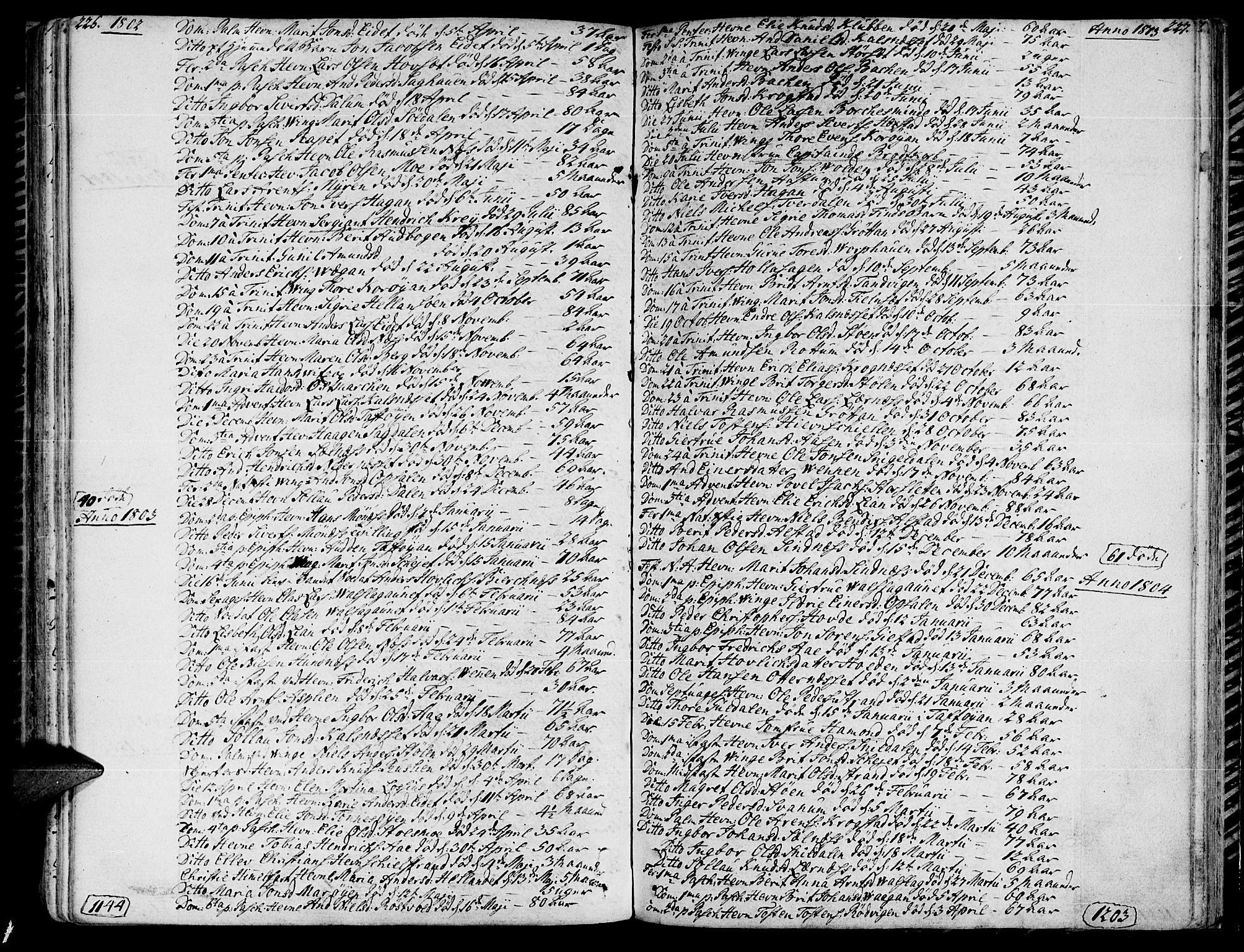 Ministerialprotokoller, klokkerbøker og fødselsregistre - Sør-Trøndelag, AV/SAT-A-1456/630/L0490: Parish register (official) no. 630A03, 1795-1818, p. 226-227