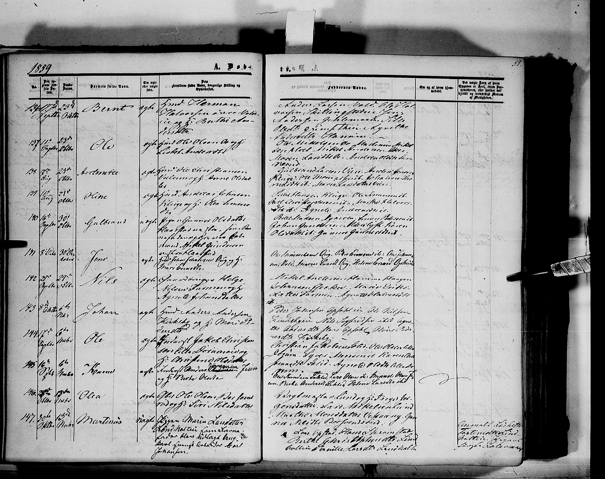 Vang prestekontor, Hedmark, SAH/PREST-008/H/Ha/Haa/L0012: Parish register (official) no. 12, 1855-1870, p. 59