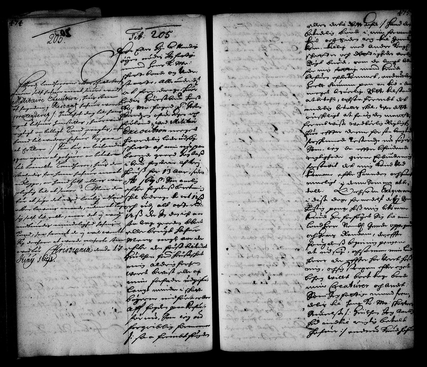 Stattholderembetet 1572-1771, AV/RA-EA-2870/Ae/L0008: Supplikasjons- og resolusjonsprotokoll, 1691, p. 474-475