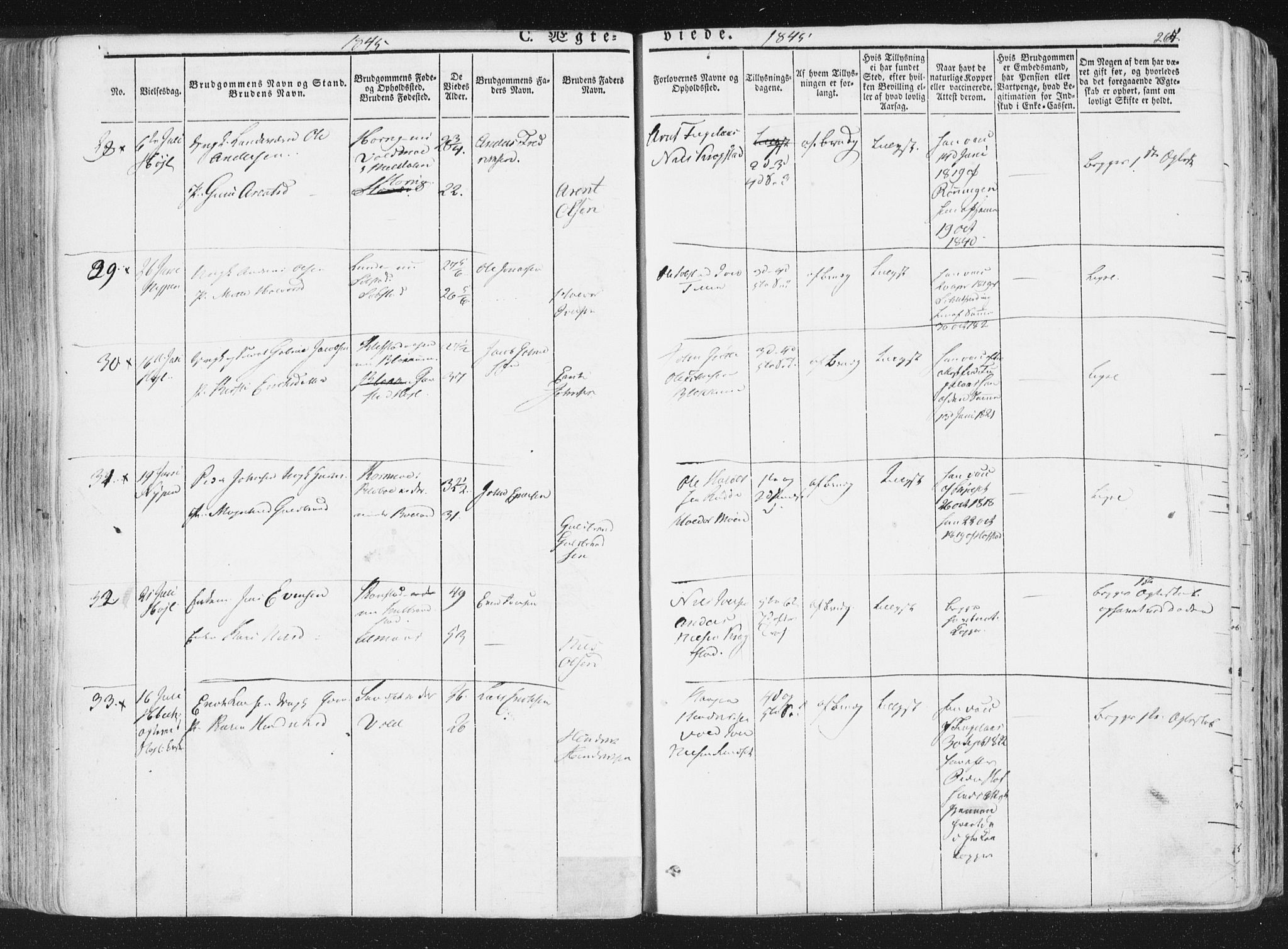 Ministerialprotokoller, klokkerbøker og fødselsregistre - Sør-Trøndelag, SAT/A-1456/691/L1074: Parish register (official) no. 691A06, 1842-1852, p. 265