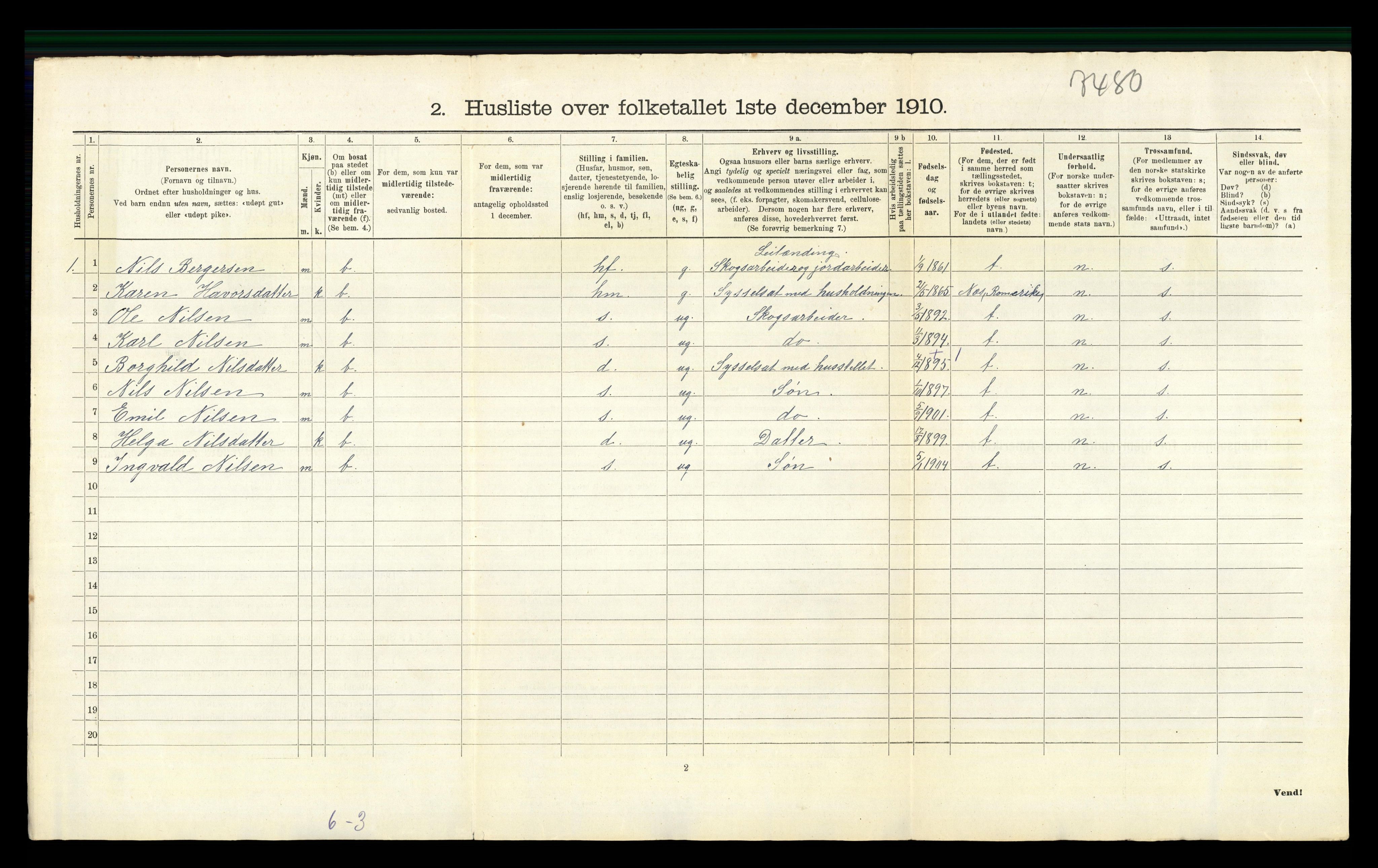 RA, 1910 census for Sør-Odal, 1910, p. 1307
