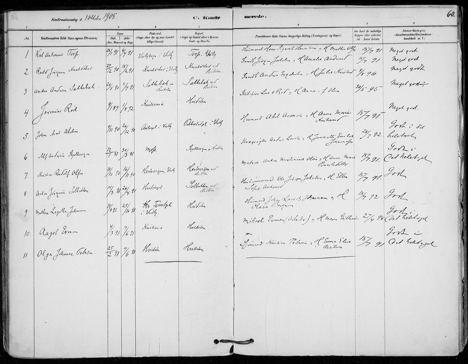 Vestby prestekontor Kirkebøker, SAO/A-10893/F/Fd/L0001: Parish register (official) no. IV 1, 1878-1945, p. 60