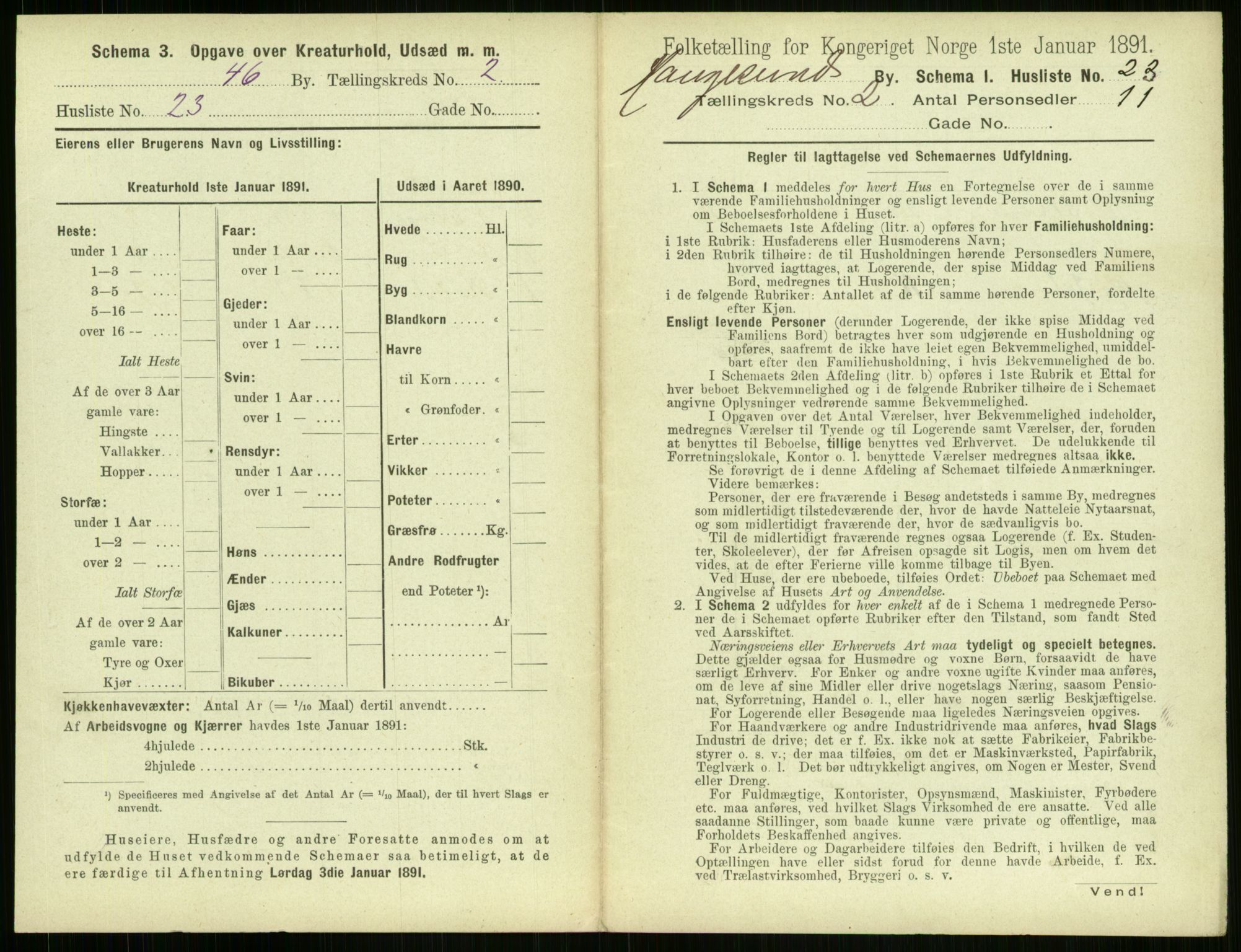 RA, 1891 census for 1106 Haugesund, 1891, p. 143