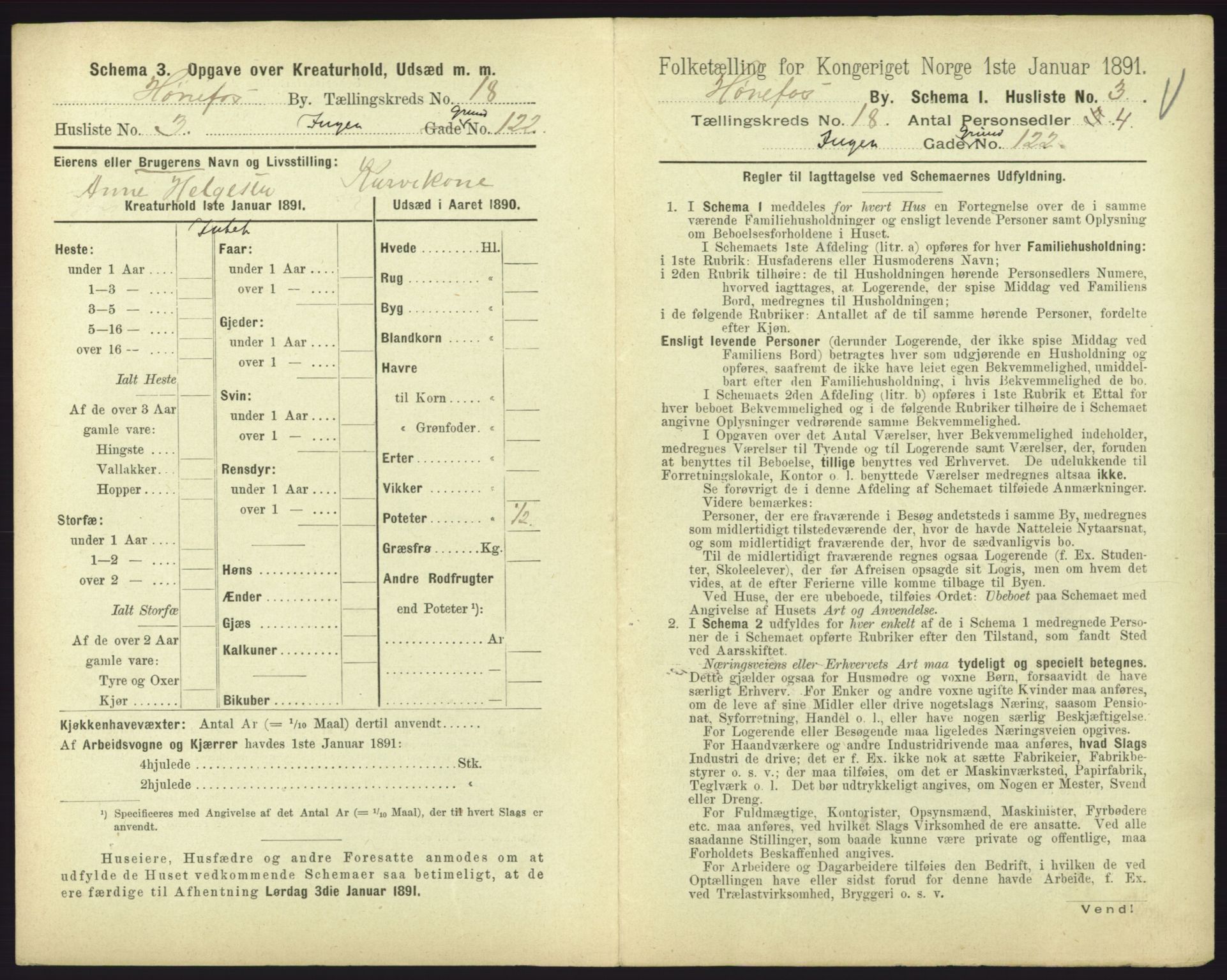 RA, 1891 census for 0601 Hønefoss, 1891, p. 387