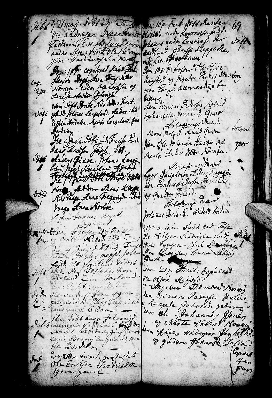Os sokneprestembete, SAB/A-99929: Parish register (official) no. A 4, 1669-1760, p. 69