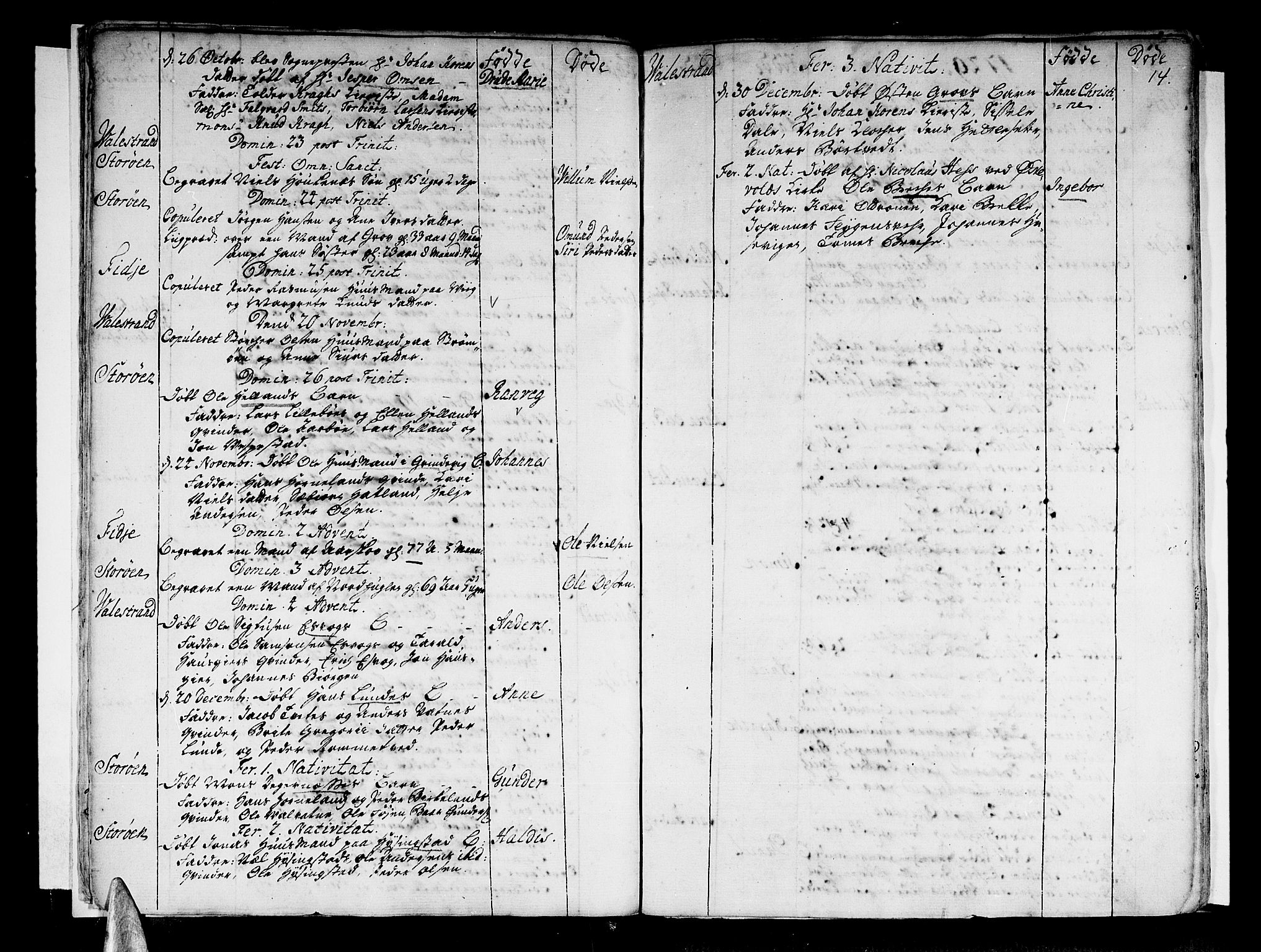 Stord sokneprestembete, AV/SAB-A-78201/H/Haa: Parish register (official) no. A 1, 1725-1744, p. 14