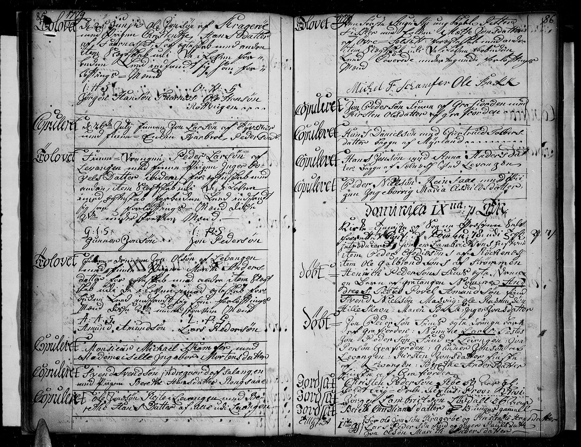 Ibestad sokneprestembete, AV/SATØ-S-0077/H/Ha/Haa/L0003kirke: Parish register (official) no. 3, 1776-1801, p. 85-86
