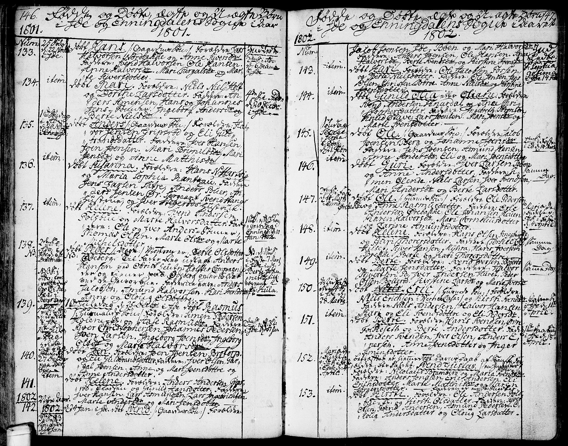 Idd prestekontor Kirkebøker, SAO/A-10911/F/Fc/L0001: Parish register (official) no. III 1, 1770-1814, p. 146-147