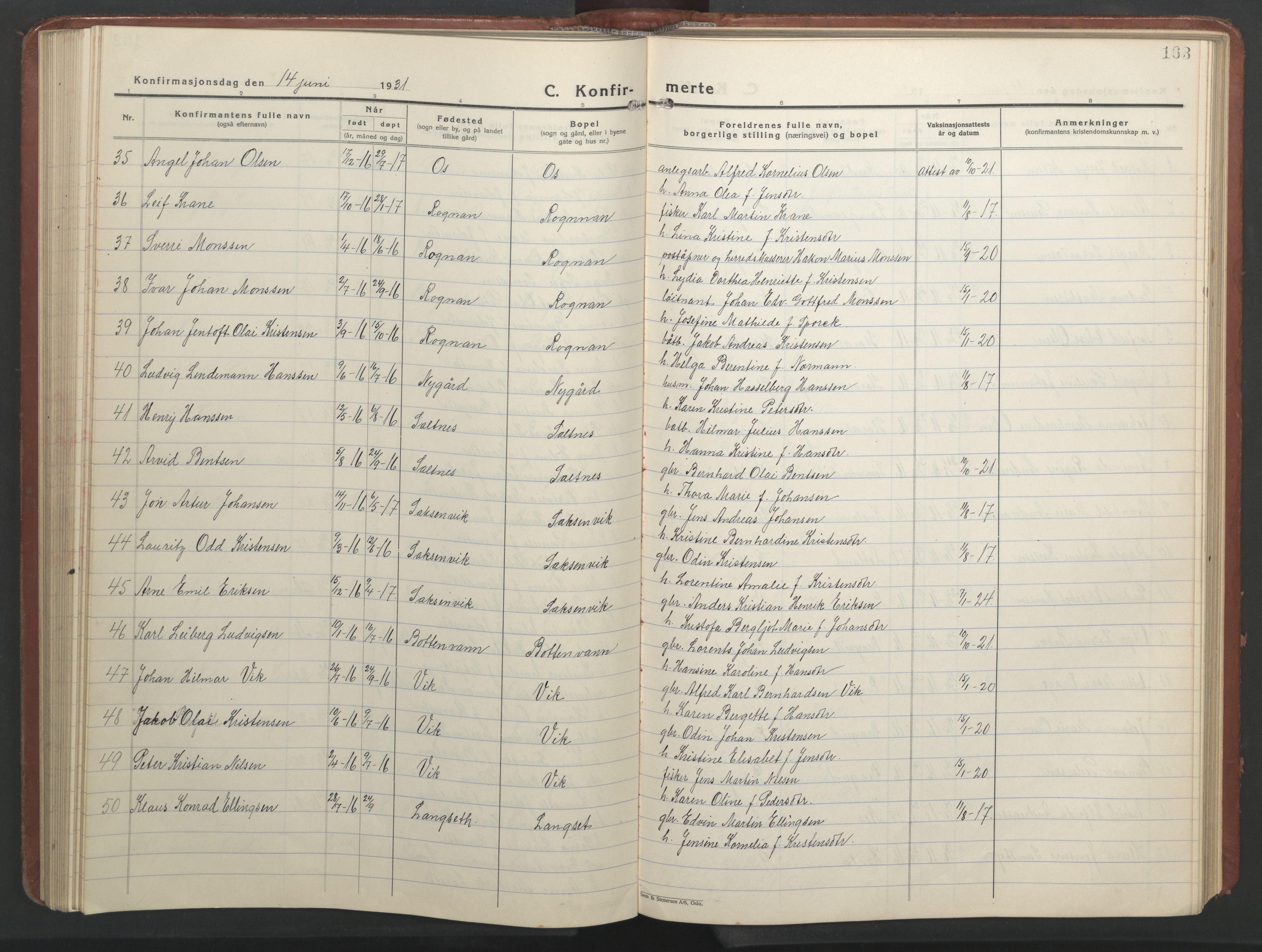 Ministerialprotokoller, klokkerbøker og fødselsregistre - Nordland, AV/SAT-A-1459/847/L0680: Parish register (copy) no. 847C08, 1930-1947, p. 163