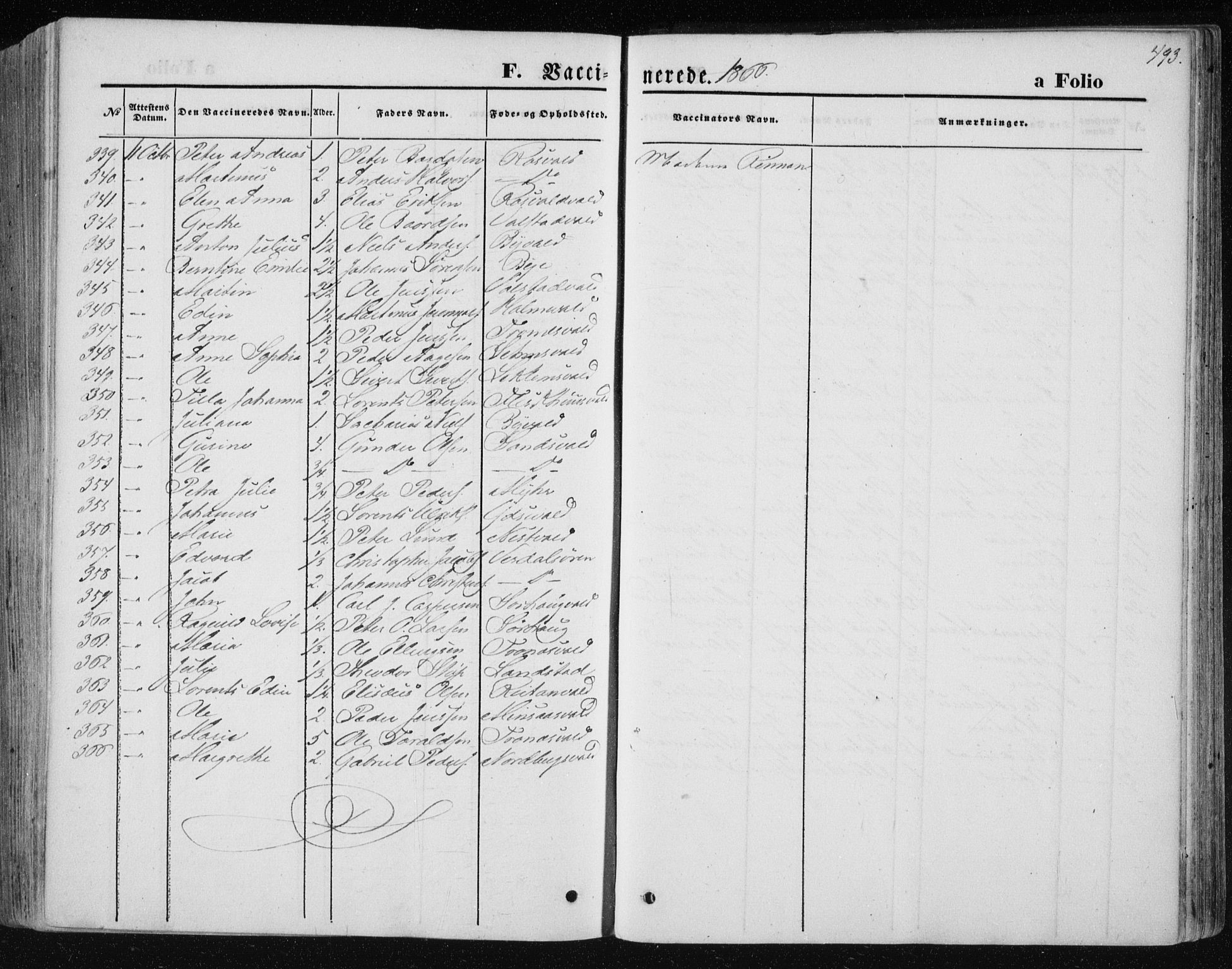 Ministerialprotokoller, klokkerbøker og fødselsregistre - Nord-Trøndelag, SAT/A-1458/723/L0241: Parish register (official) no. 723A10, 1860-1869, p. 493