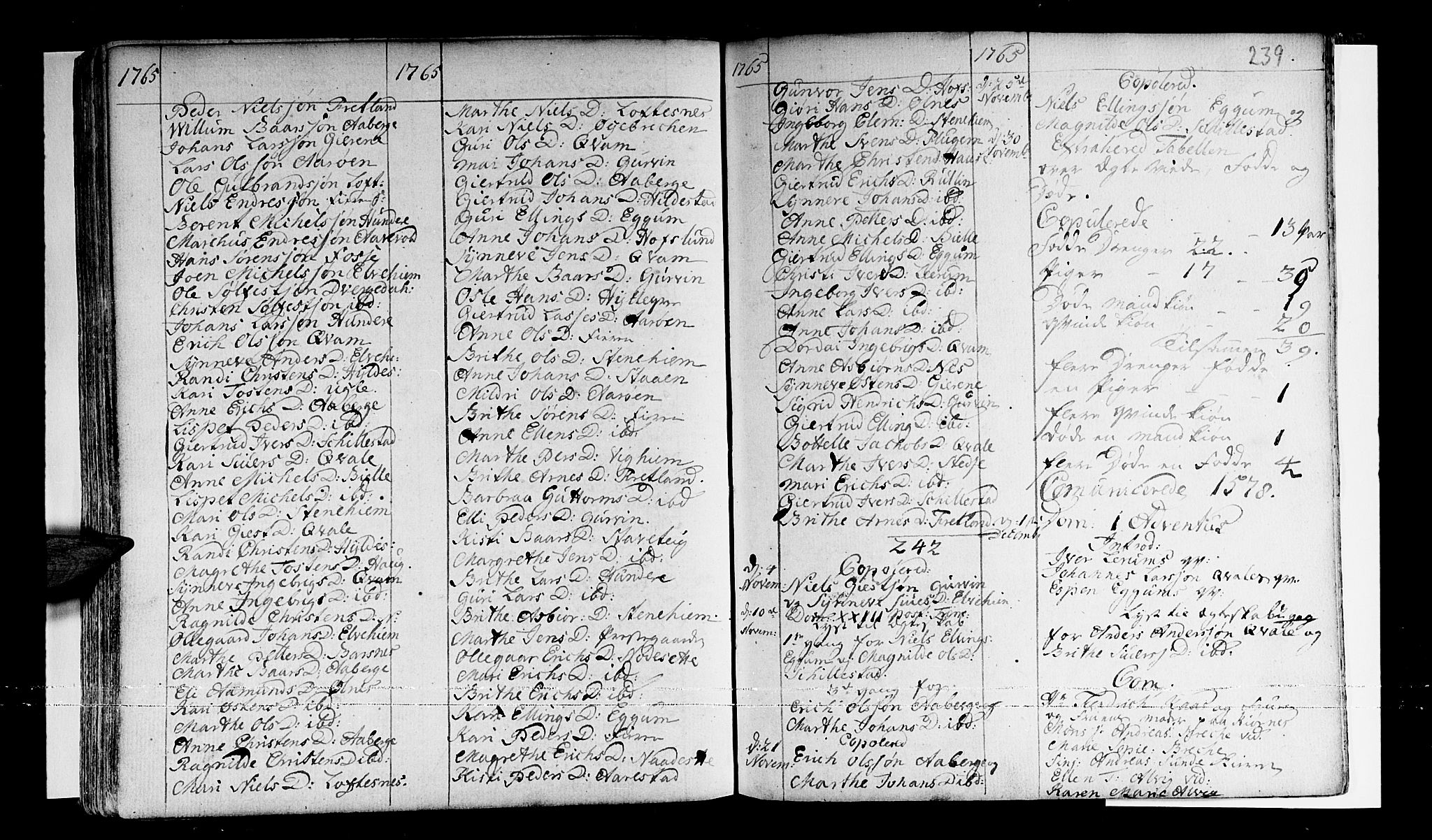 Sogndal sokneprestembete, AV/SAB-A-81301/H/Haa/Haaa/L0003: Parish register (official) no. A 3, 1747-1768, p. 239