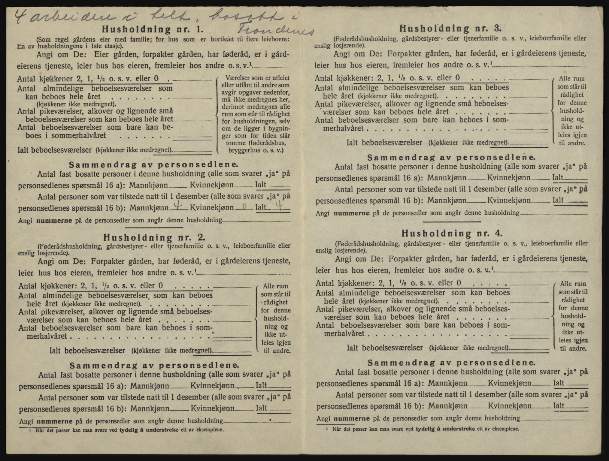 SATØ, 1920 census for Trondenes, 1920, p. 117