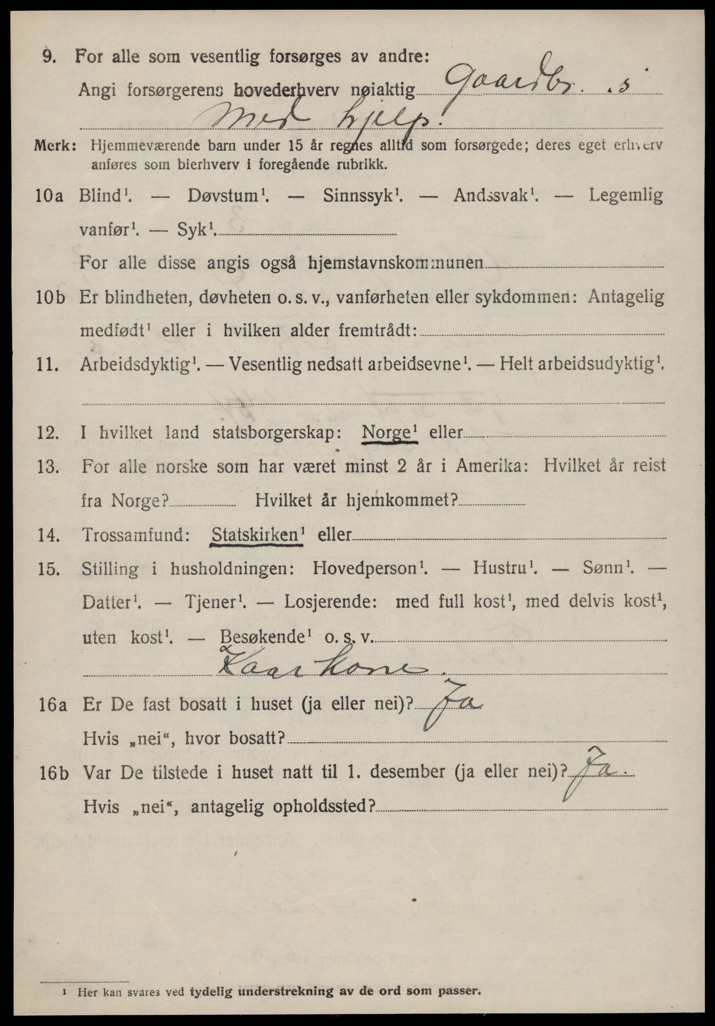 SAT, 1920 census for Halsa, 1920, p. 903