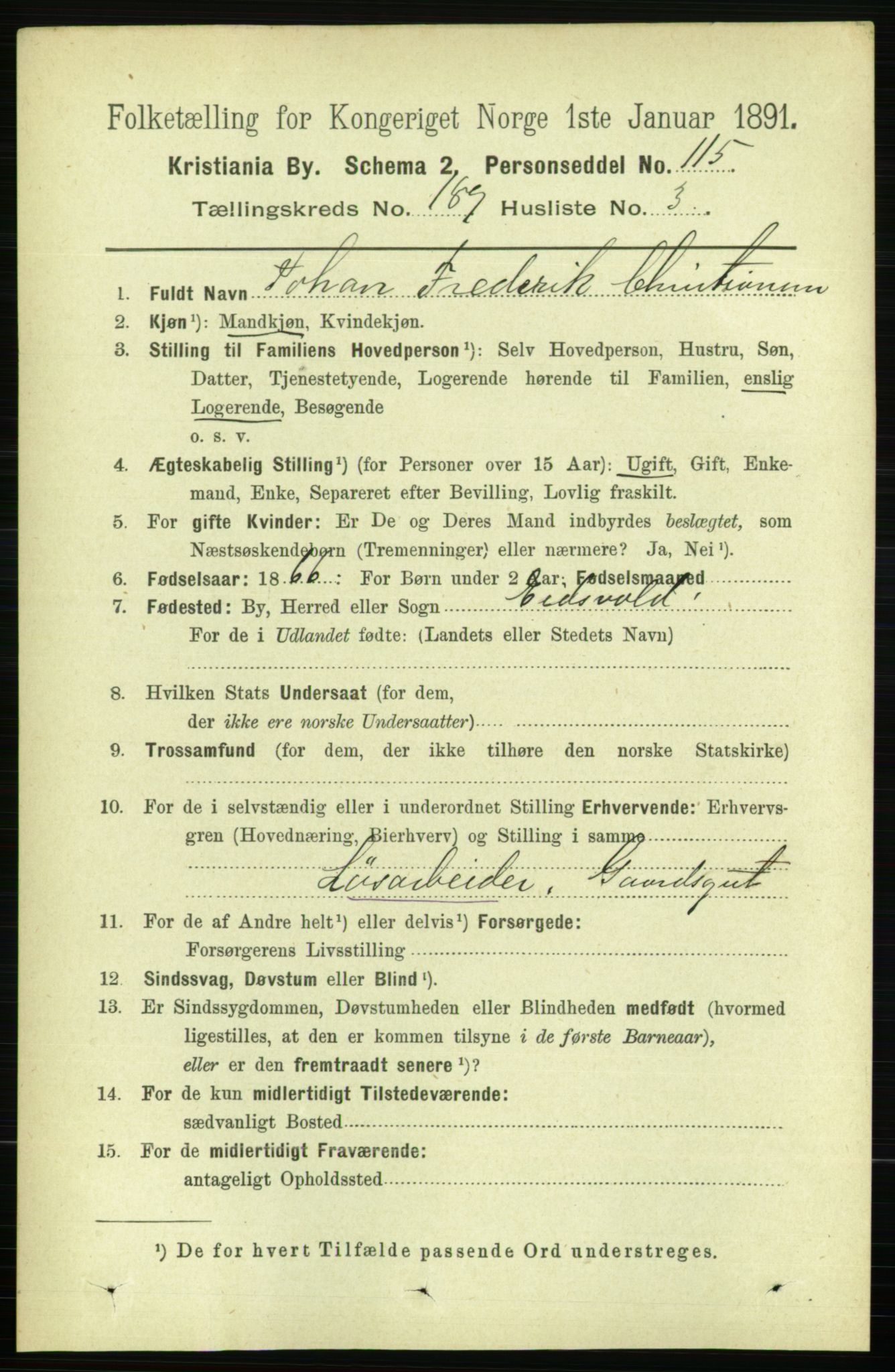 RA, 1891 census for 0301 Kristiania, 1891, p. 113387