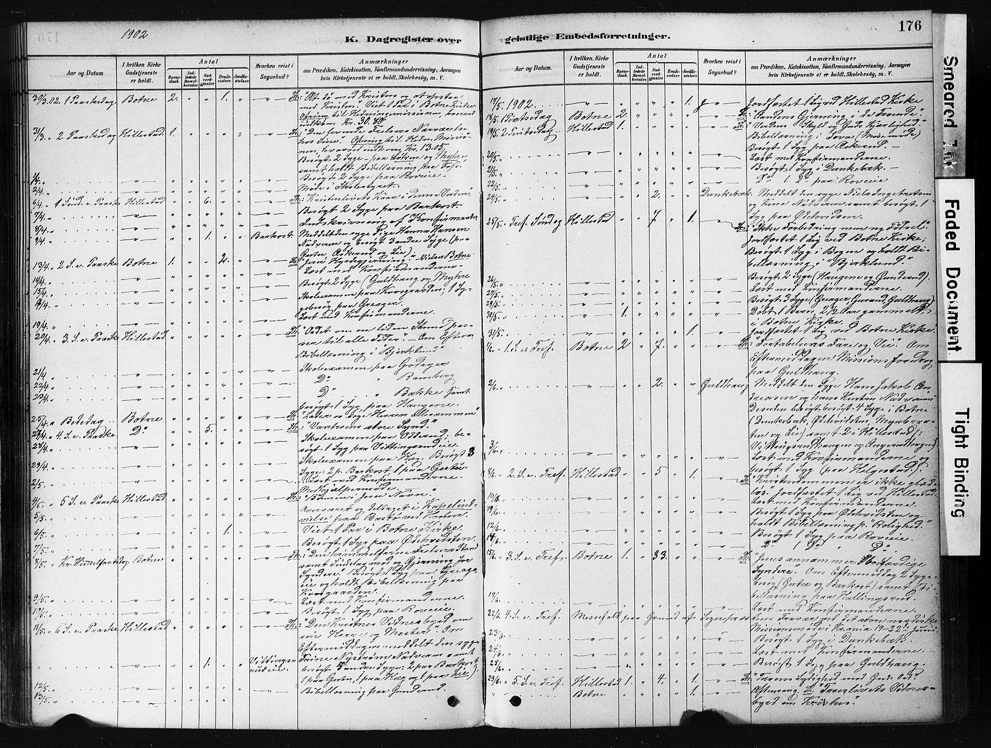 Botne kirkebøker, AV/SAKO-A-340/F/Fb/L0001: Parish register (official) no. II 1, 1878-1902, p. 176