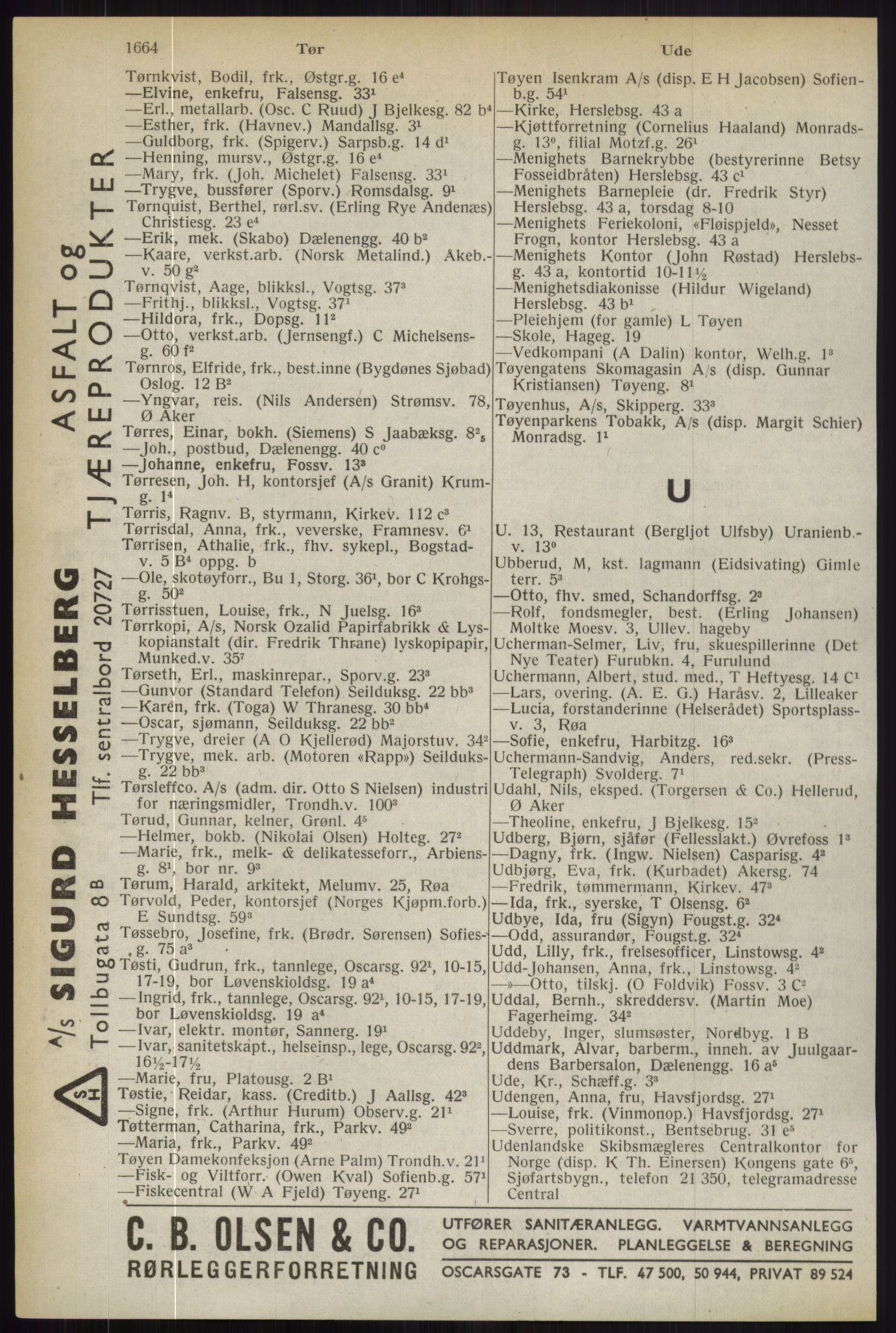 Kristiania/Oslo adressebok, PUBL/-, 1944, p. 1664