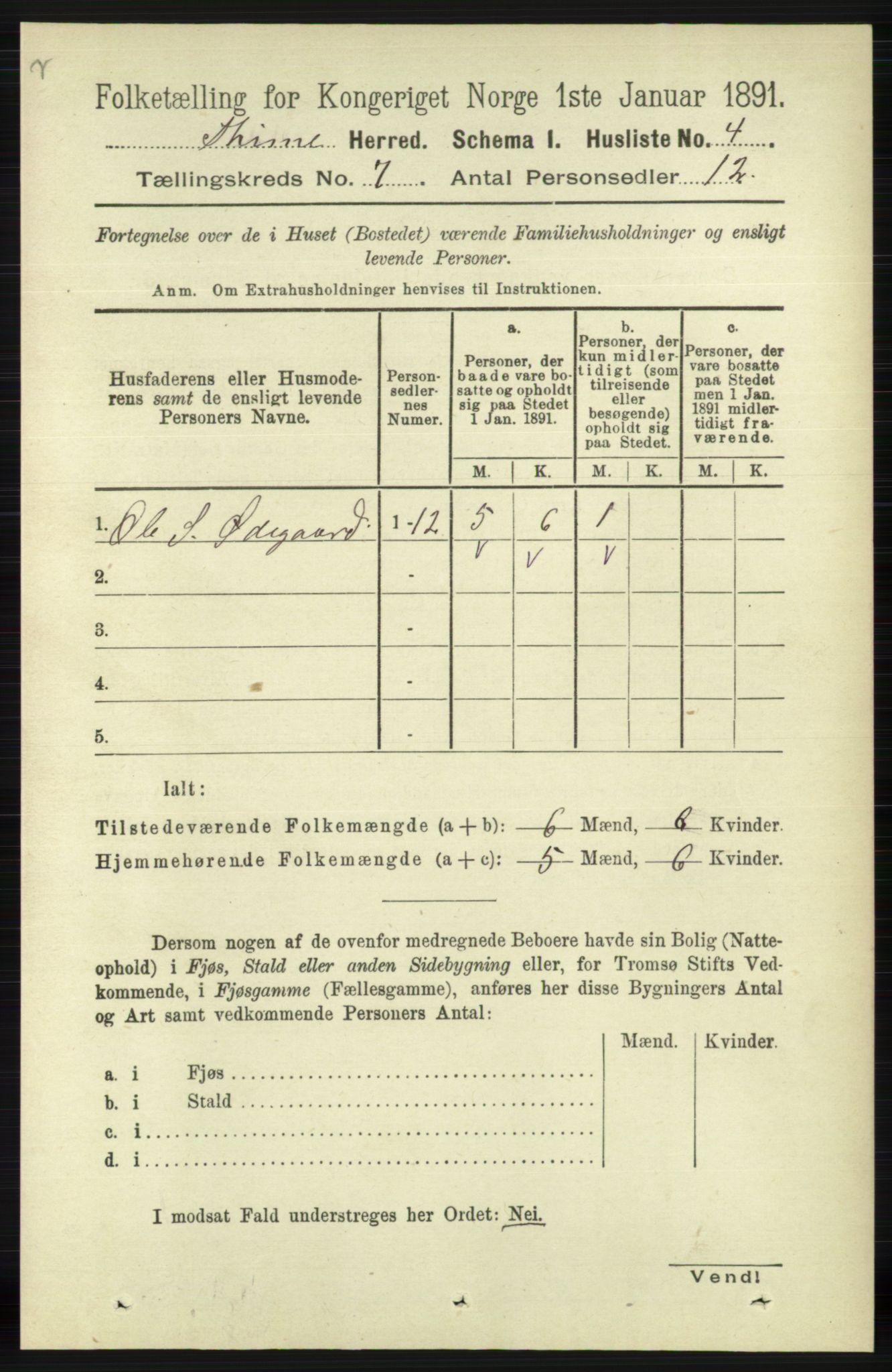 RA, 1891 census for 1121 Time, 1891, p. 2558