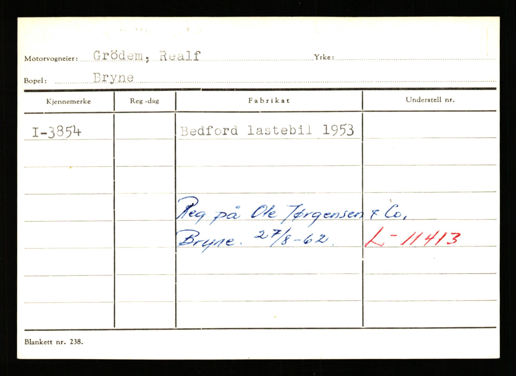 Stavanger trafikkstasjon, SAST/A-101942/0/G/L0001: Registreringsnummer: 0 - 5782, 1930-1971, p. 2413