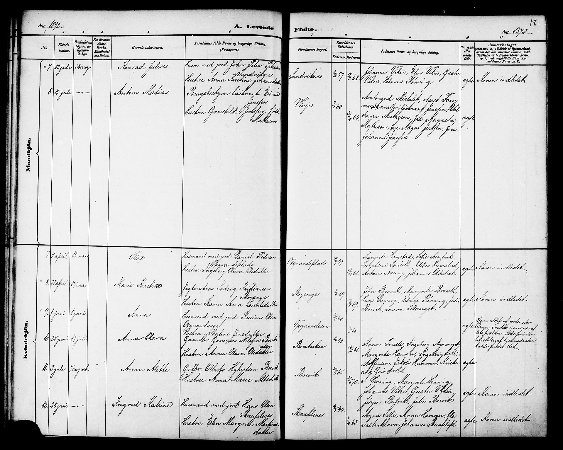 Ministerialprotokoller, klokkerbøker og fødselsregistre - Nord-Trøndelag, AV/SAT-A-1458/733/L0327: Parish register (copy) no. 733C02, 1888-1918, p. 18