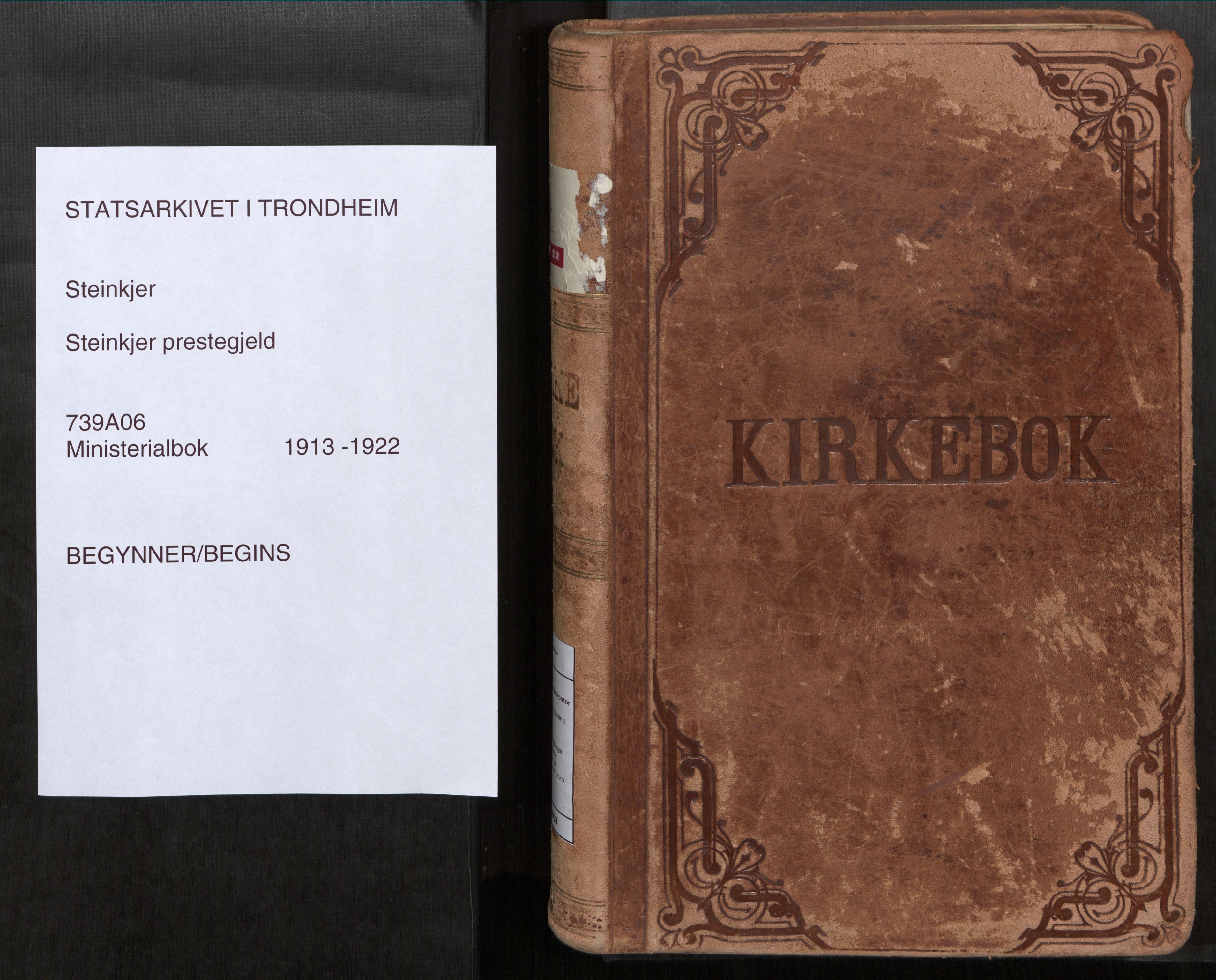 Steinkjer sokneprestkontor, SAT/A-1541/01/H/Ha/Haa/L0003: Parish register (official) no. 3, 1913-1922