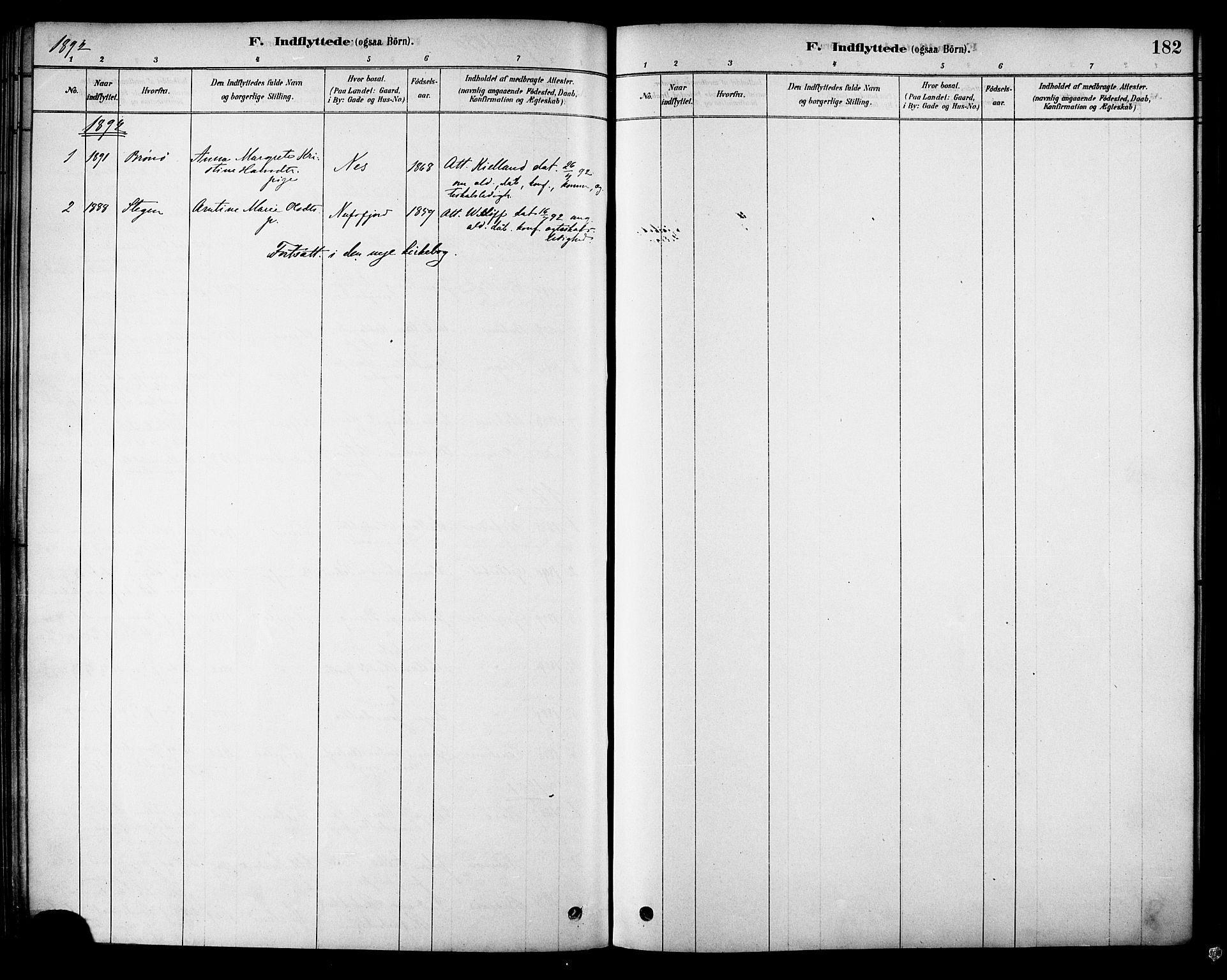 Ministerialprotokoller, klokkerbøker og fødselsregistre - Nordland, SAT/A-1459/885/L1204: Parish register (official) no. 885A05, 1878-1892, p. 182