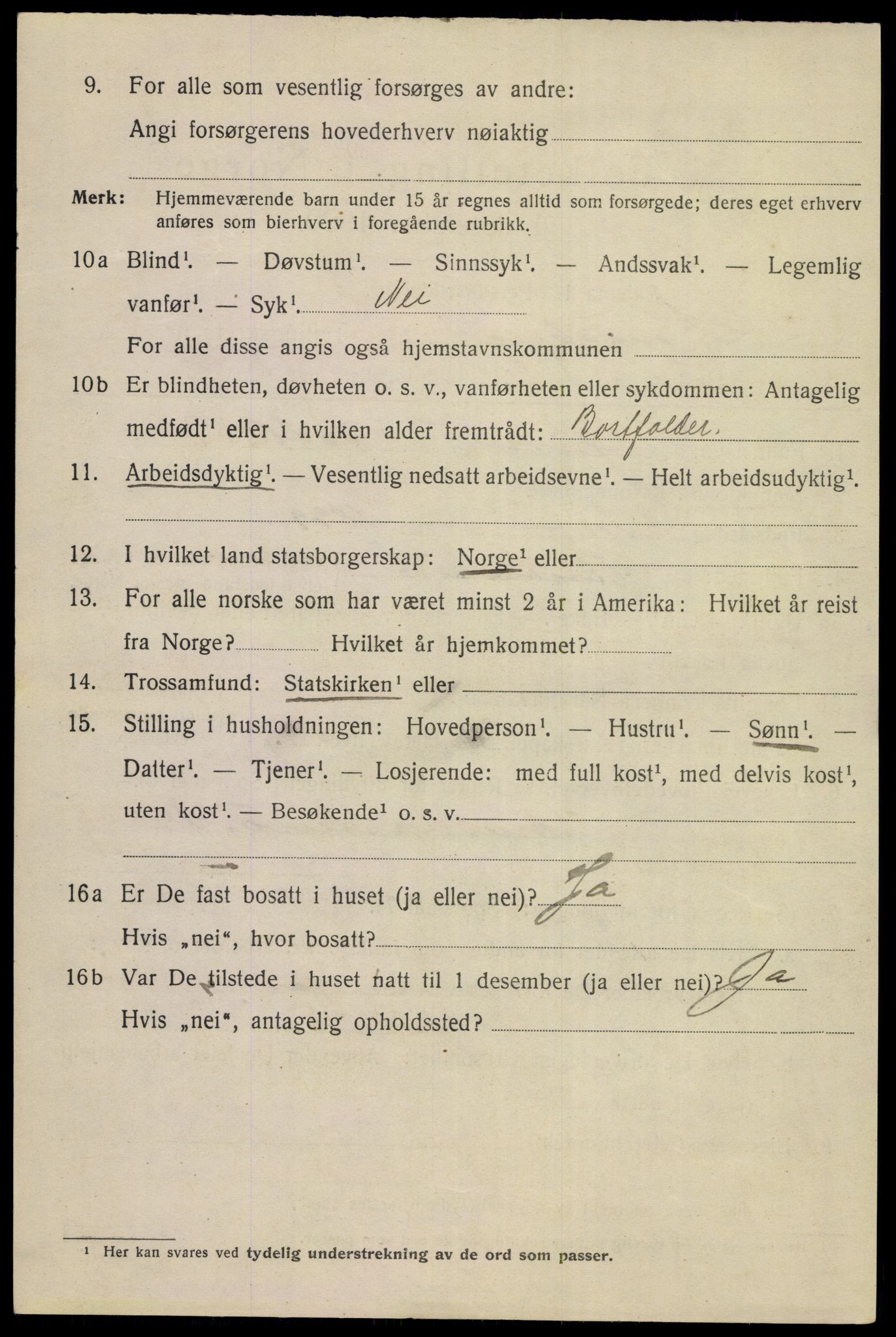 SAKO, 1920 census for Kongsberg, 1920, p. 10973