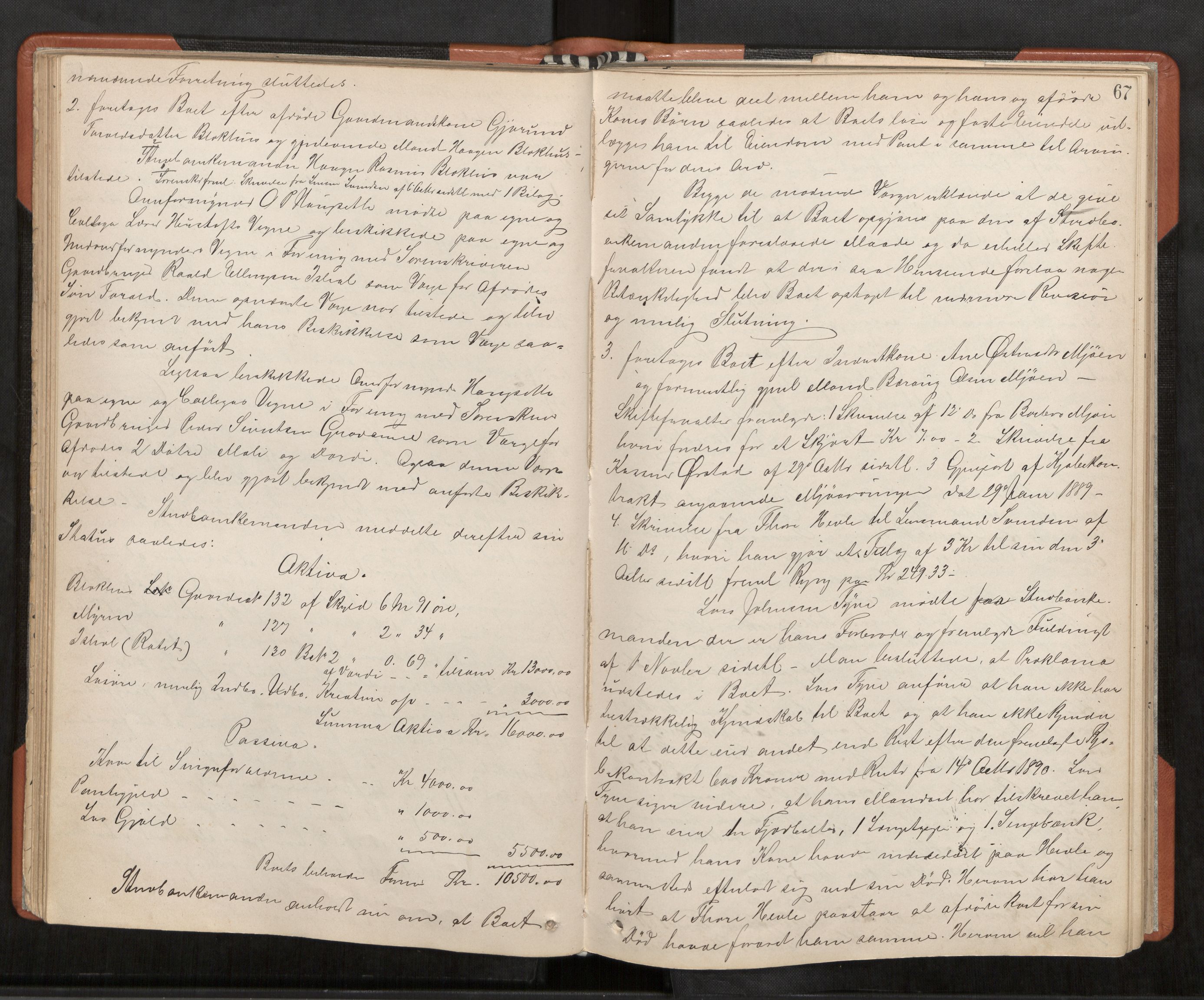 Orkdal sorenskriveri, AV/SAT-A-4169/1/3/3B/L0009: Skiftebehandlingsprotokoll, 1888-1902, p. 67
