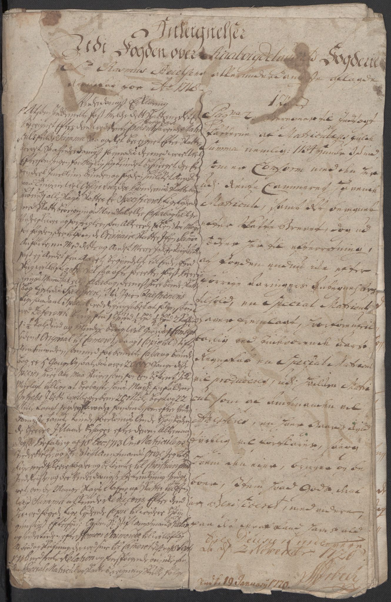 Rentekammeret inntil 1814, Reviderte regnskaper, Fogderegnskap, AV/RA-EA-4092/R40/L2453: Fogderegnskap Råbyggelag, 1718-1719, p. 167